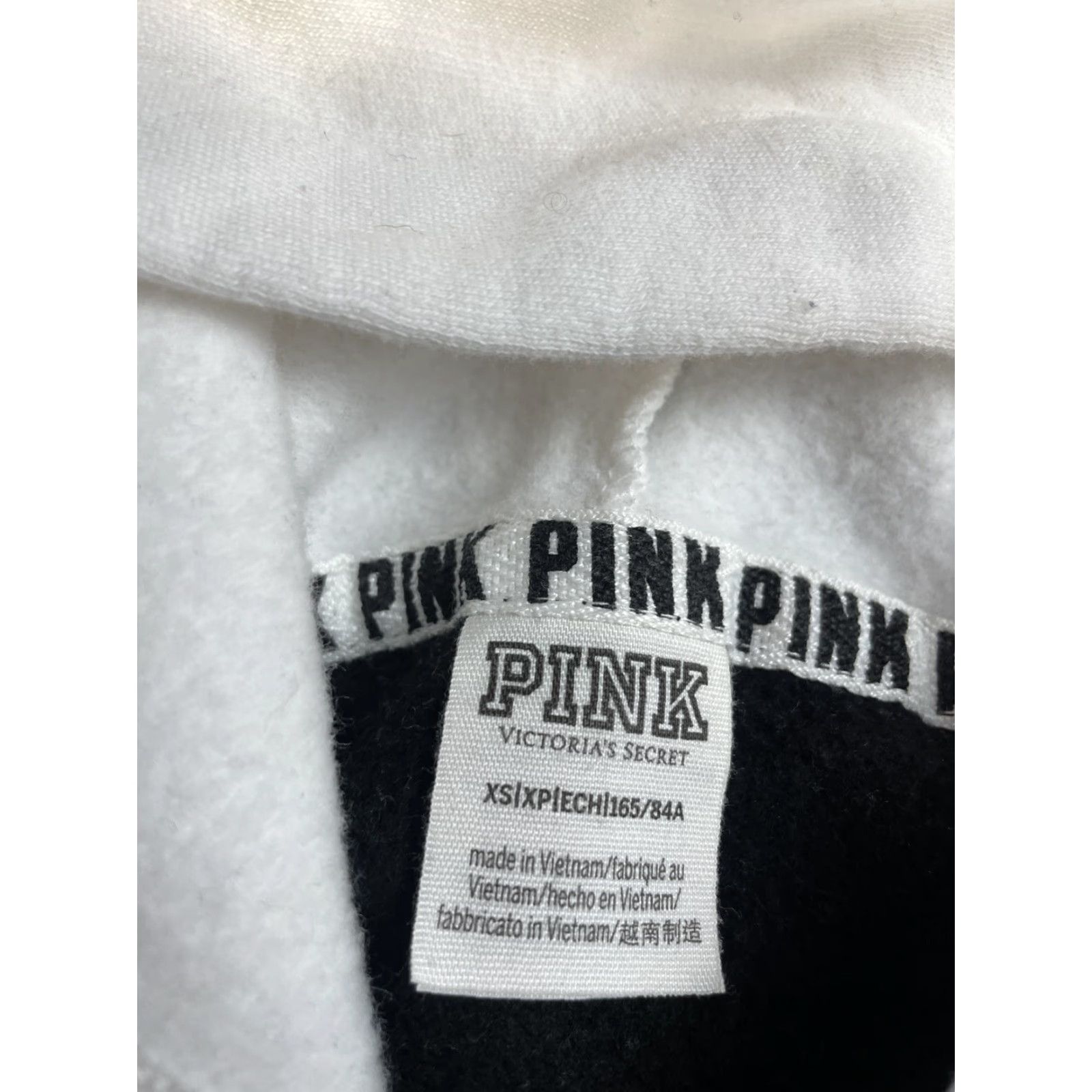 Victoria's Secret Victoria's Secret Pink Hoodie Women's XS Black White Pullover Sweater Size XS / US 0-2 / IT 36-38 - 5 Thumbnail