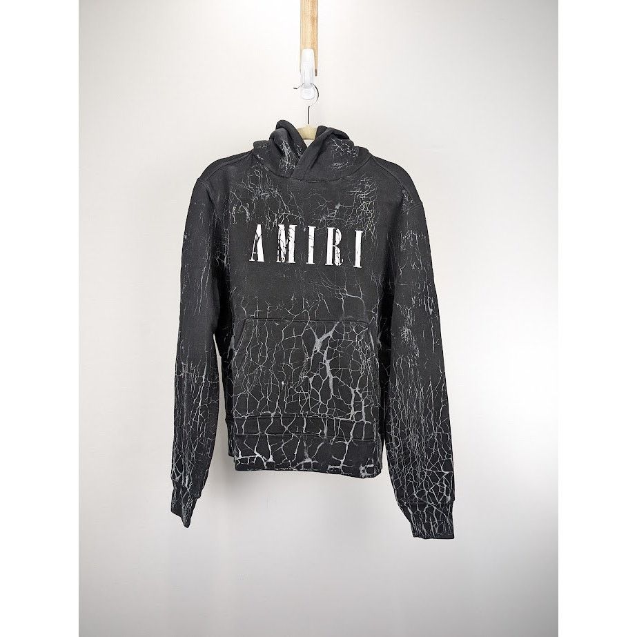 Amiri o1rshd1 Q:4 / Cracked Dye Core Logo Hoodie in Black Size US S / EU 44-46 / 1 - 1 Thumbnail