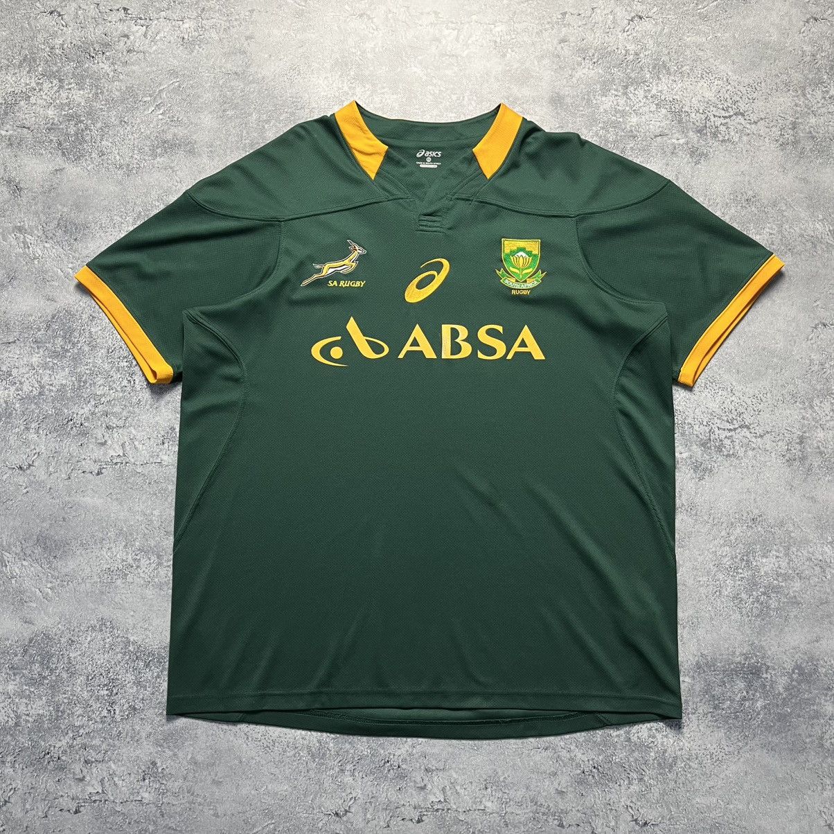 Asics Vintage Asics South Africa Springboks Home Rugby Jersey Size US XXL / EU 58 / 5 - 1 Thumbnail