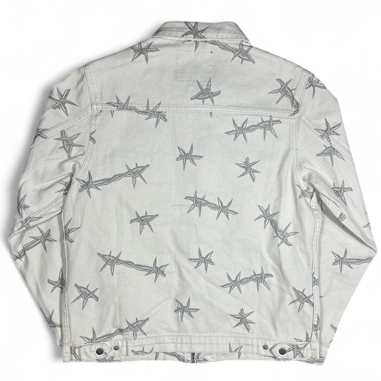 Misfits Misfit Mad Minds Barbed Wire Cream Denim Jacket Medium NWT Size US M / EU 48-50 / 2 - 2 Thumbnail