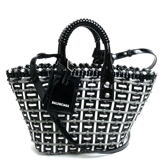 Balenciaga Balenciaga Balenciaga Bistro Basket Bag 2way bag Enamel Shoulder Bag 671342 2IE6Y Size ONE SIZE - 1 Thumbnail
