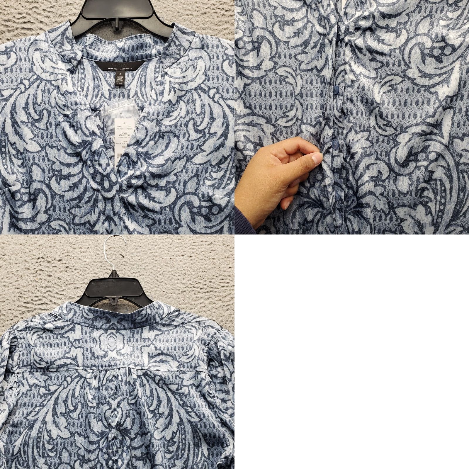 White House Black Market White House Black Market Blouse Womens Size 6 Damask Button Front Shacket? Size M / US 6-8 / IT 42-44 - 8 Thumbnail