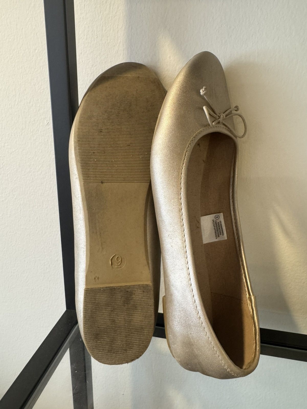 Japanese Brand × Tru-Spec × Vintage Ballet Flats Bow Gold Balenciaga Inspired Women 9 Size US 9 / IT 39 - 4 Thumbnail