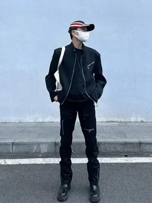 Jean punk zipper carpenter utility flared pants Size US 34 / EU 50 - 3 Thumbnail