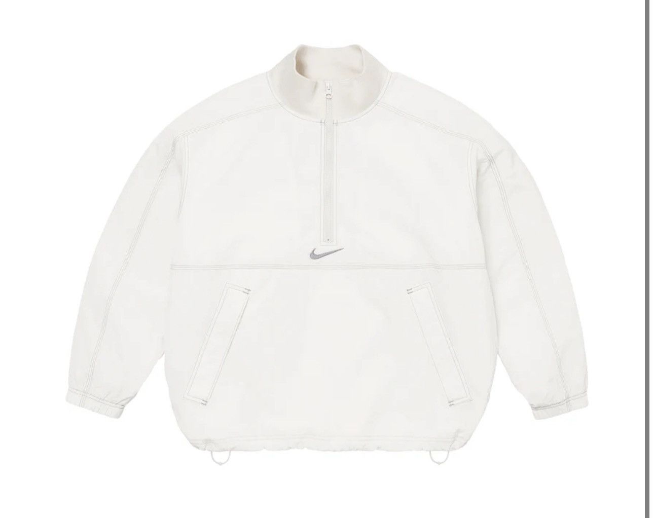 image of Nike x Supreme Ripstop Pullover White Pre-Order, Men's (Size Large)