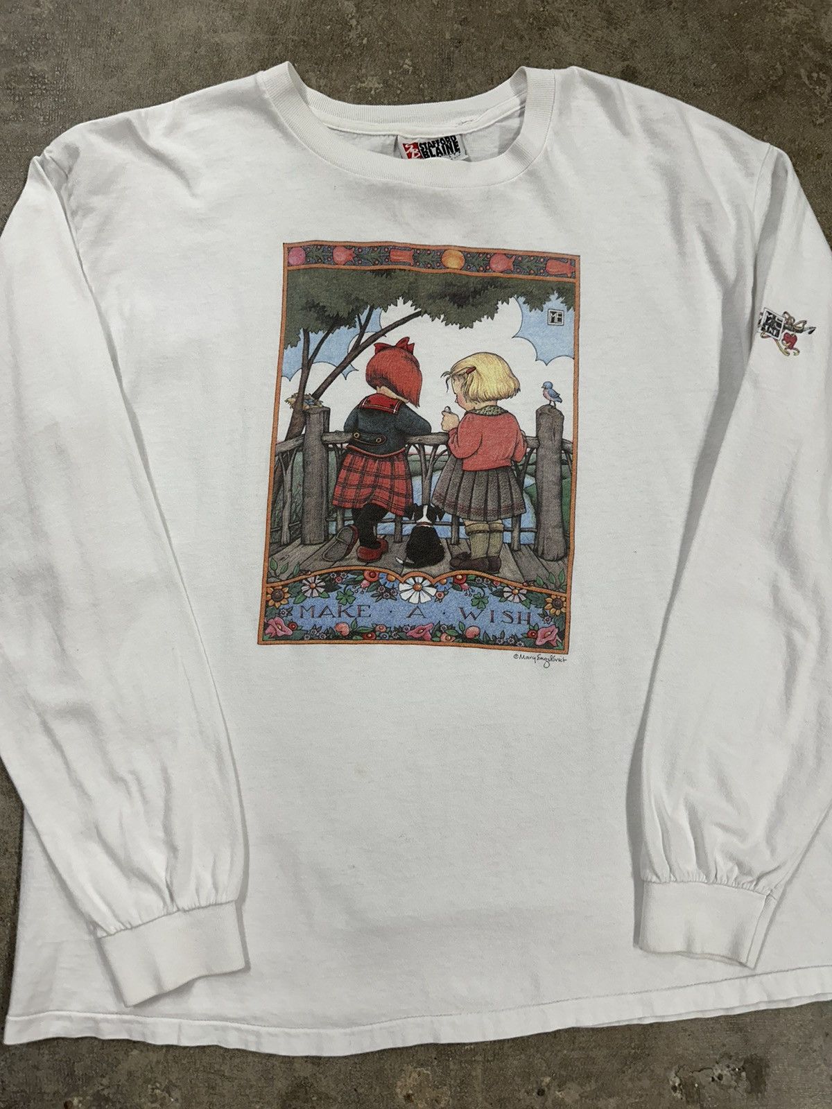 Vintage Vintage 90s Stafford Blaine Make A Wish Cottage LS T-Shirt Size US XL / EU 56 / 4 - 3 Thumbnail