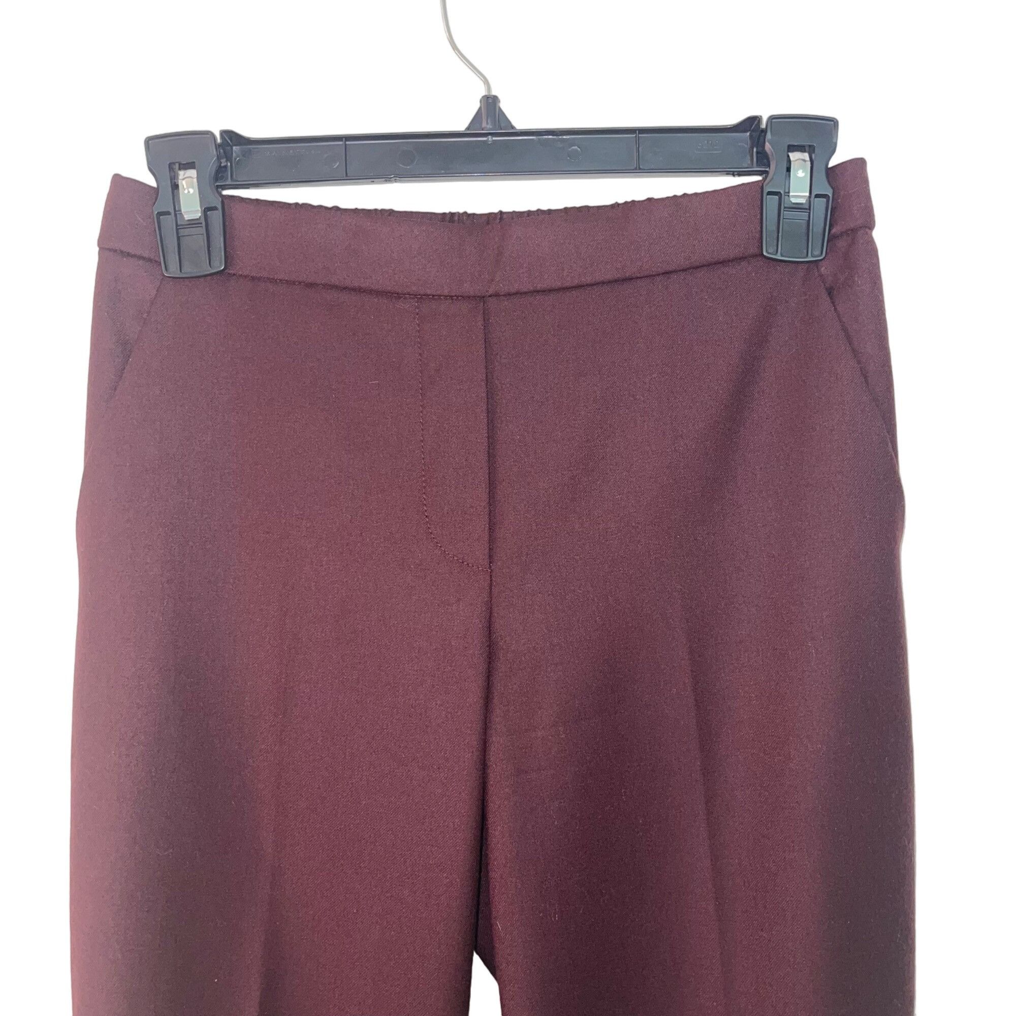 Other Theory Womens Pants Size 00 Burgundy Sleek Flannel Size 24" / US 00 / IT 34 - 3 Thumbnail