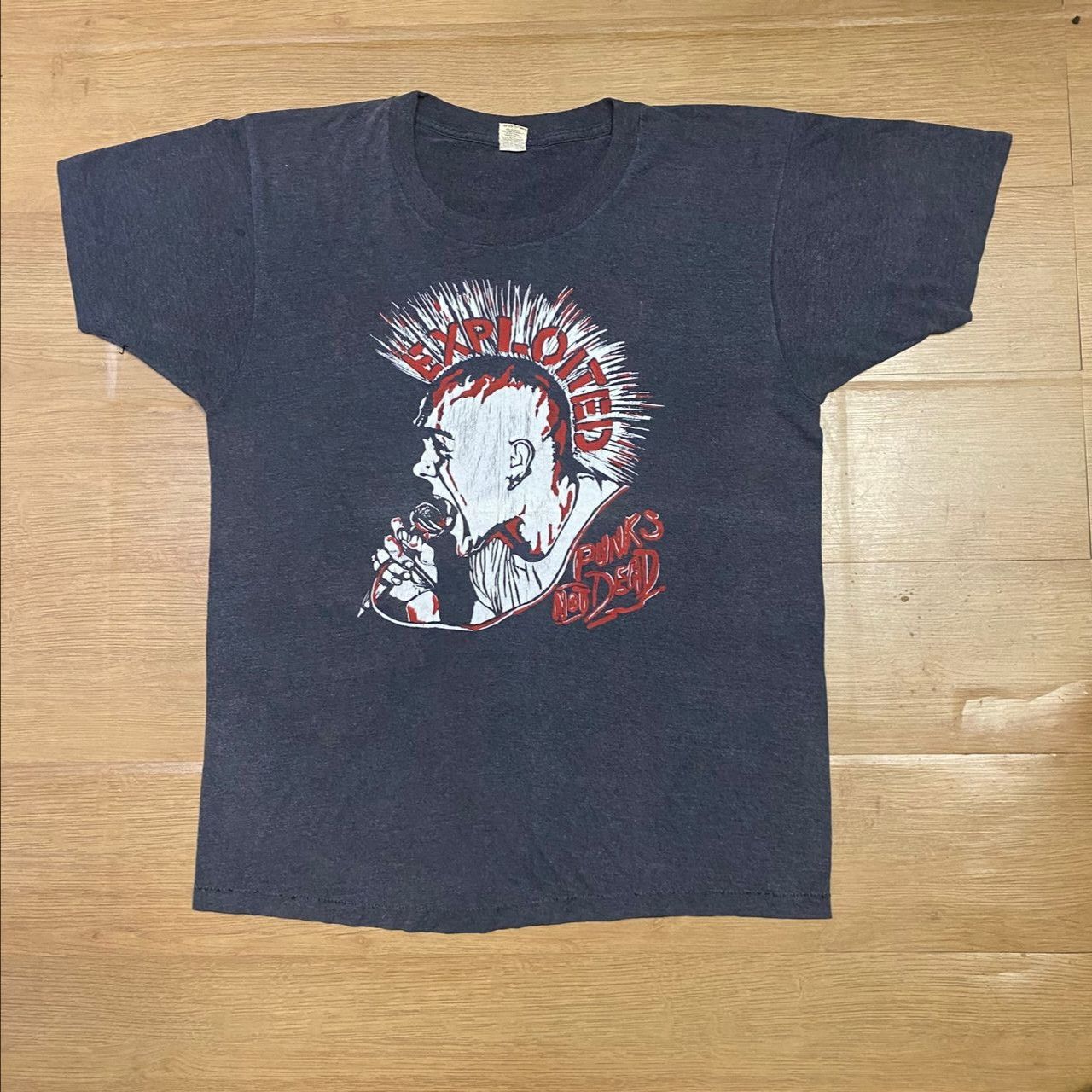 Band Tees Vintage 80s The Exploited Punk Not Dead Album Promo Shirt Size US L / EU 52-54 / 3 - 1 Thumbnail