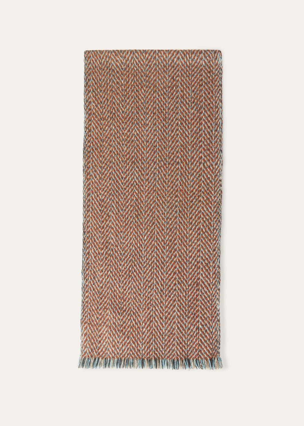 Loro Piana o1w1db10725 FAO5464 Size: OS / Chevron Scarf in Brown Size ONE SIZE - 1 Thumbnail