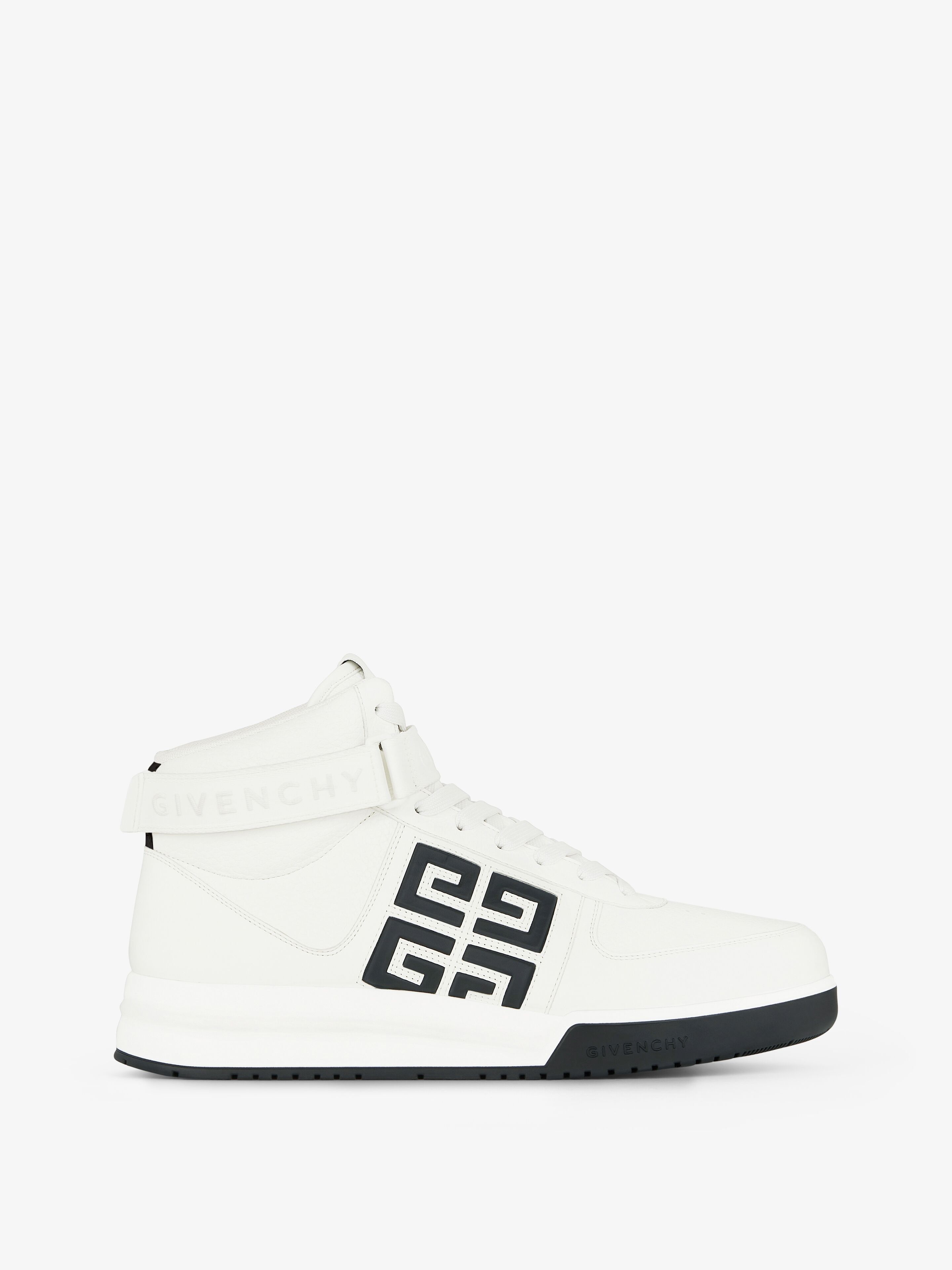 G4 High Top Sneakers in Leather White