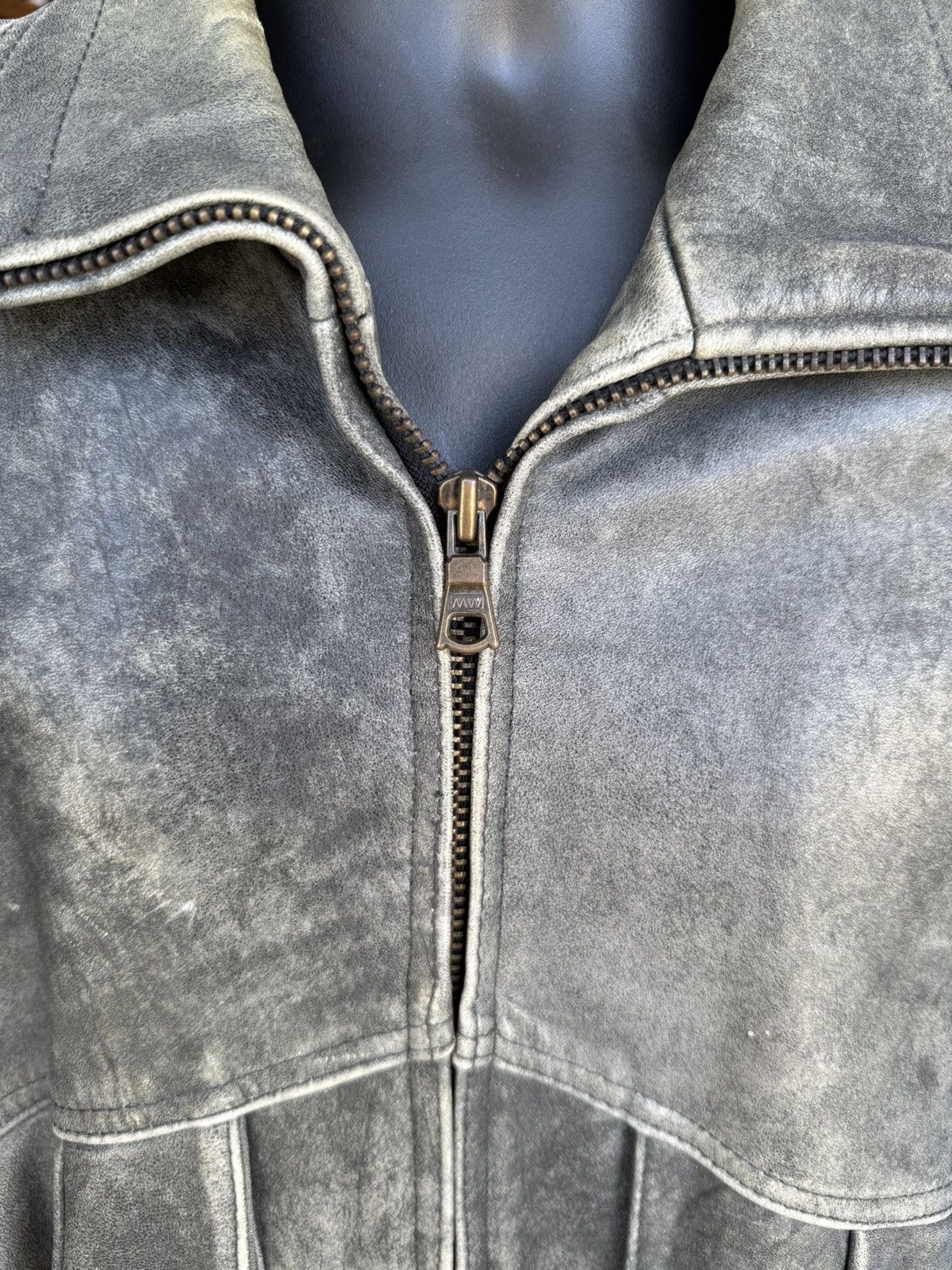 Designer × Genuine Leather × Vintage Vintage 80’s Greenwich Leather Jacket Size US M / EU 48-50 / 2 - 3 Thumbnail