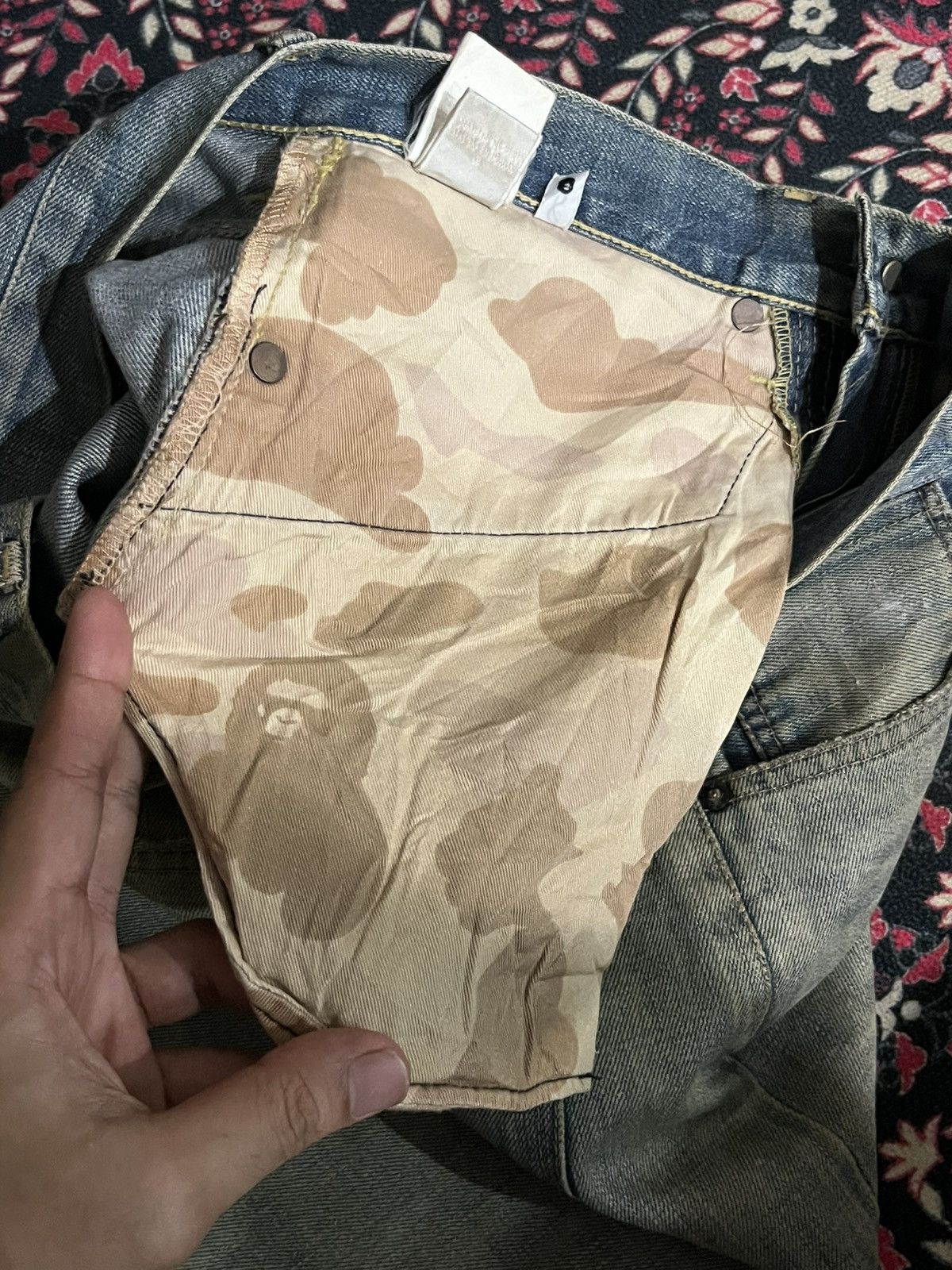 Bape Vintage A Bathing Ape BAPE Daicock Ape Head Ripped Jeans Size US 30 / EU 46 - 22 Thumbnail