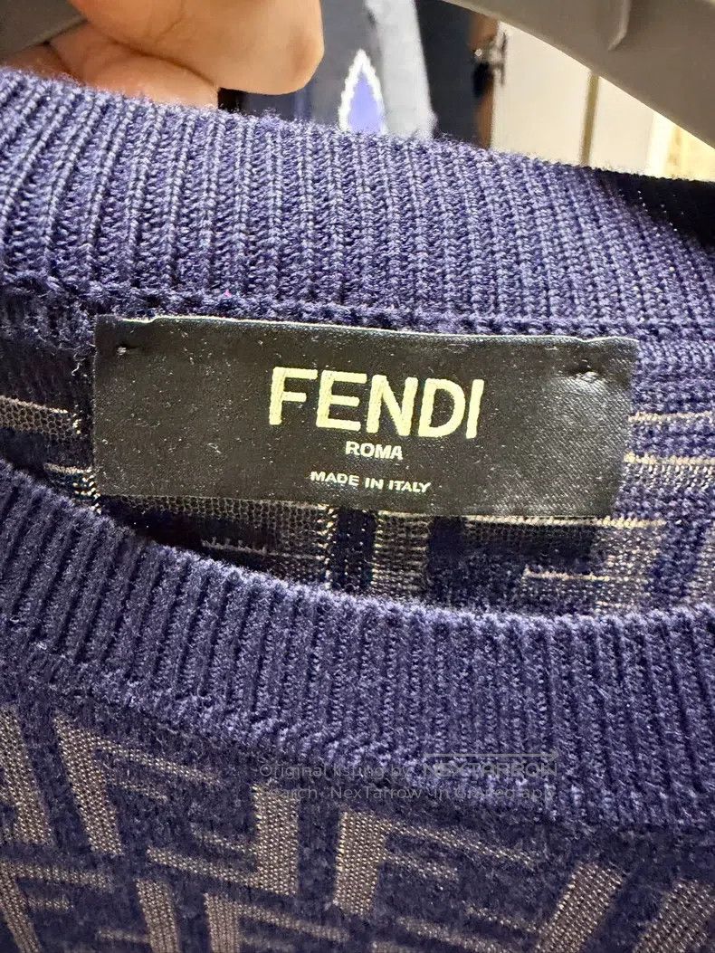 Fendi Fendi Monogrammed knit sweater base layer Size US M / EU 48-50 / 2 - 2 Thumbnail