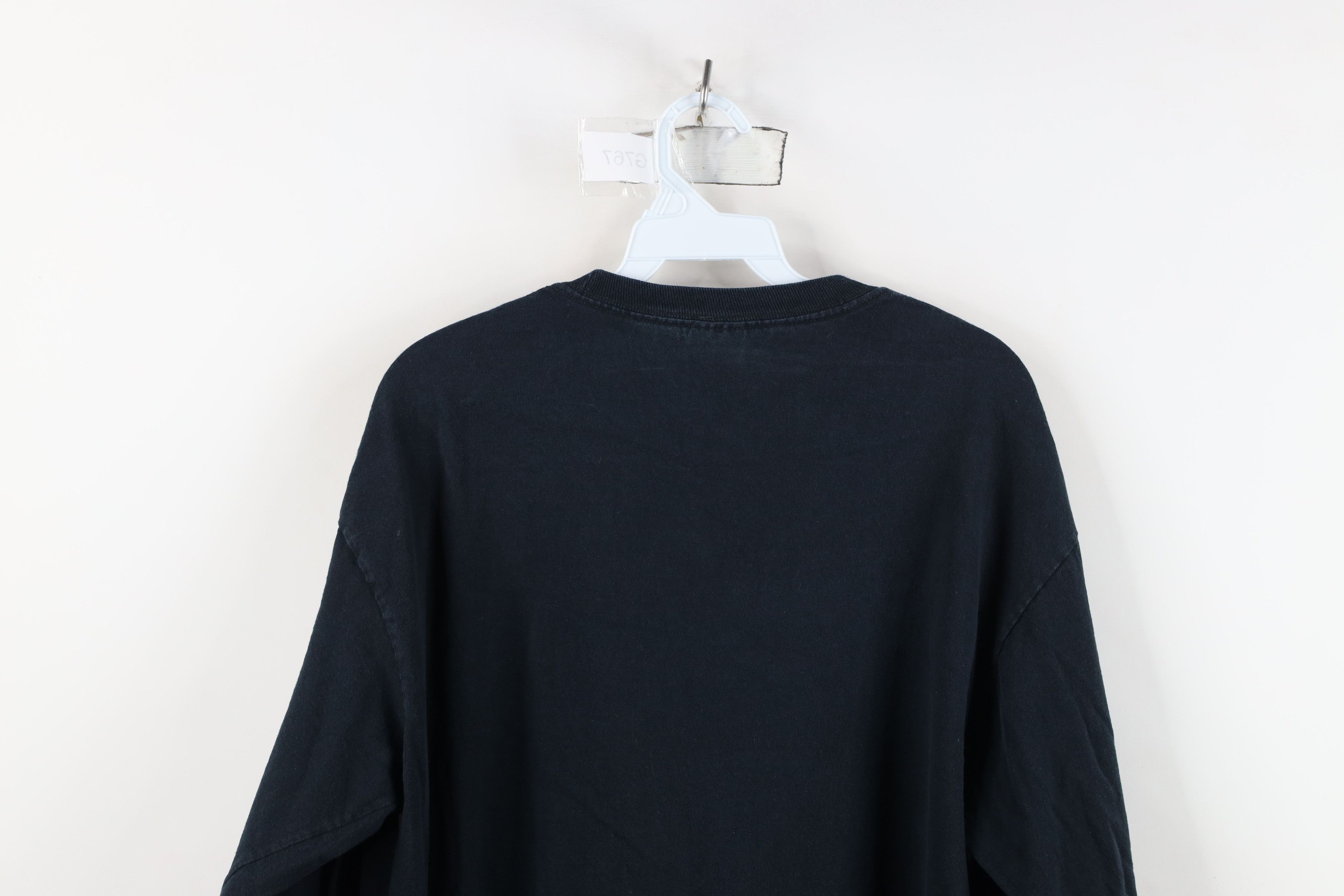 Vintage Vintage 90s Y2K Streetwear Cotton Long Sleeve T-Shirt Black Size US L / EU 52-54 / 3 - 12 Thumbnail