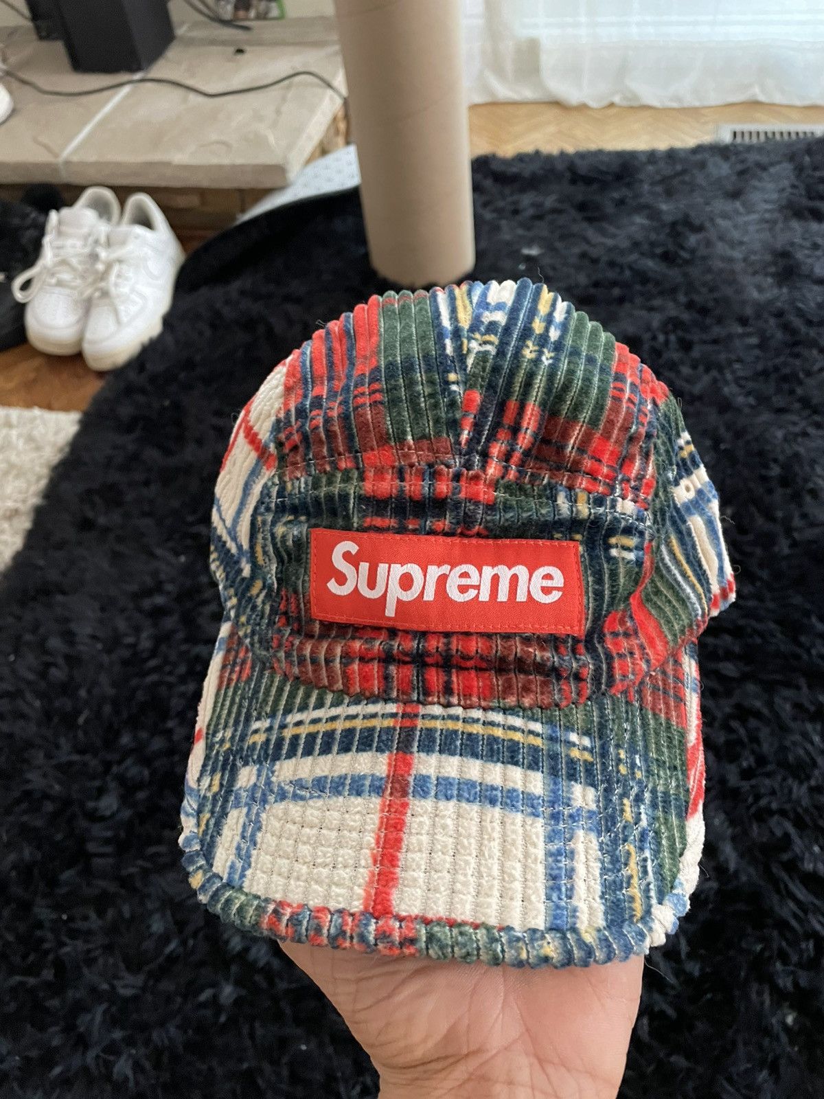 Supreme Supreme Corduroy Camp Cap Plaid Size ONE SIZE - 2 Thumbnail