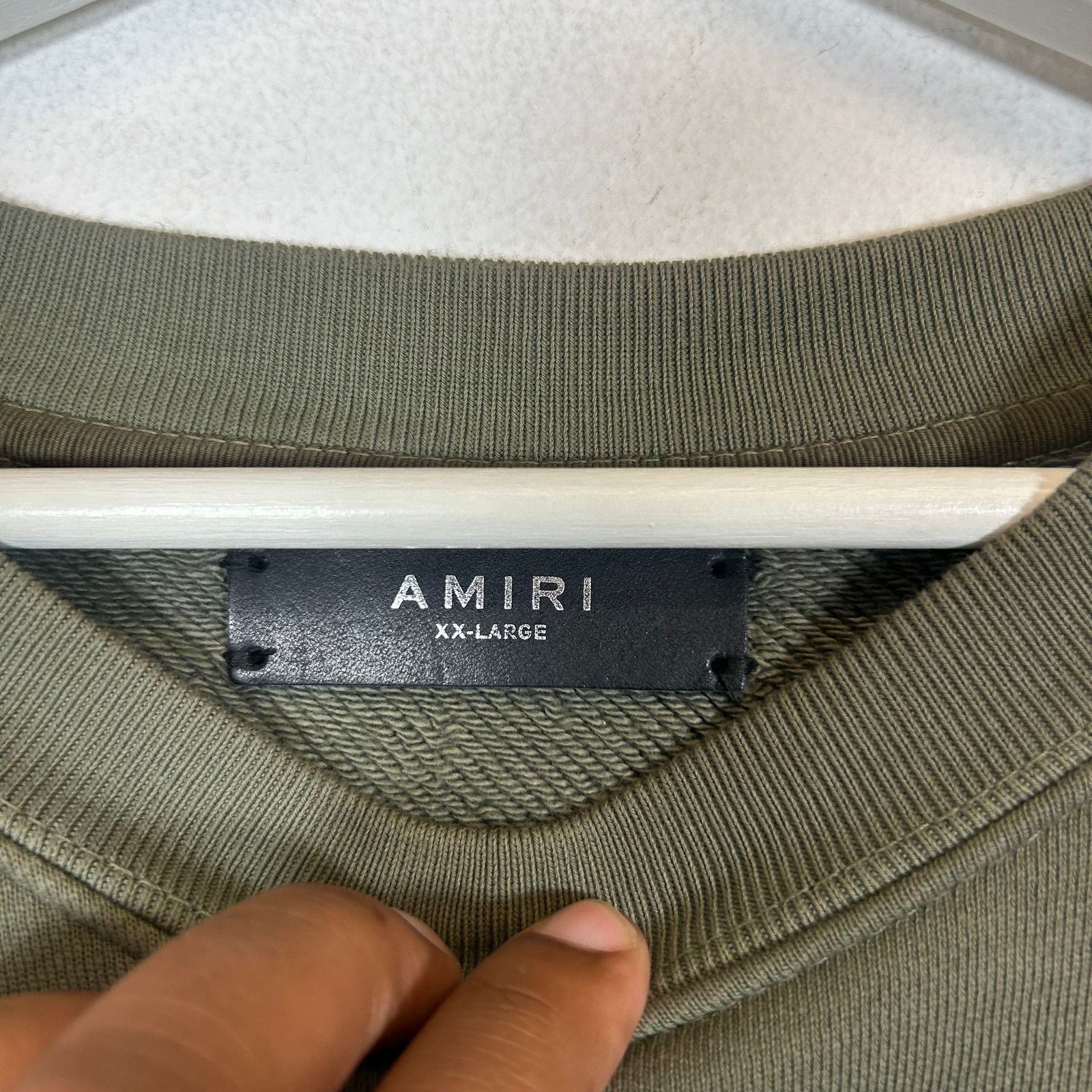Amiri Amiri Military Green Core Logo Crewneck Size XXL Size US XXL / EU 58 / 5 - 3 Thumbnail