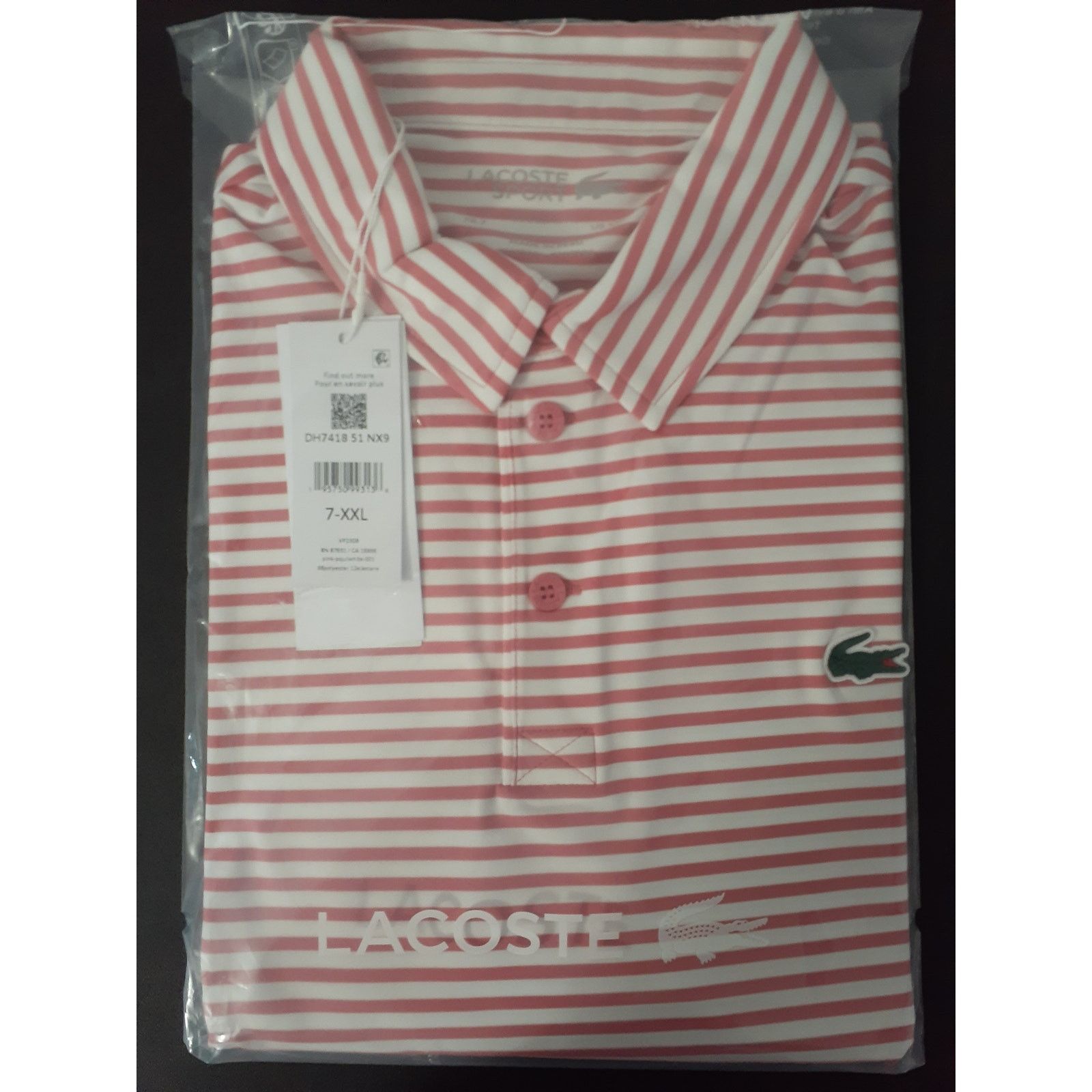 Lacoste Lacoste Men's Regular Fit Golf Polo, Alice/White, XXL Size US XXL / EU 58 / 5 - 2 Thumbnail