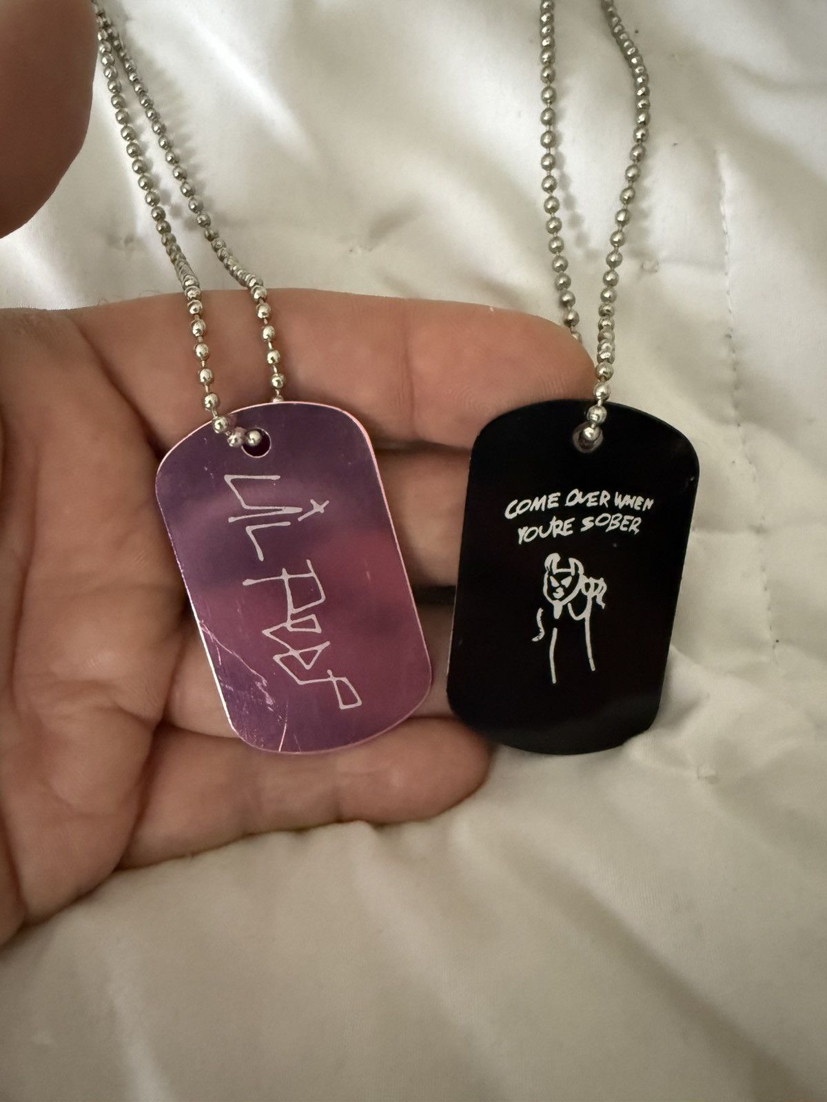 GOTHBOICLIQUE × Lil Peep Lil Peep Come Over When You’re Sober Dog Tags Size ONE SIZE - 2 Thumbnail