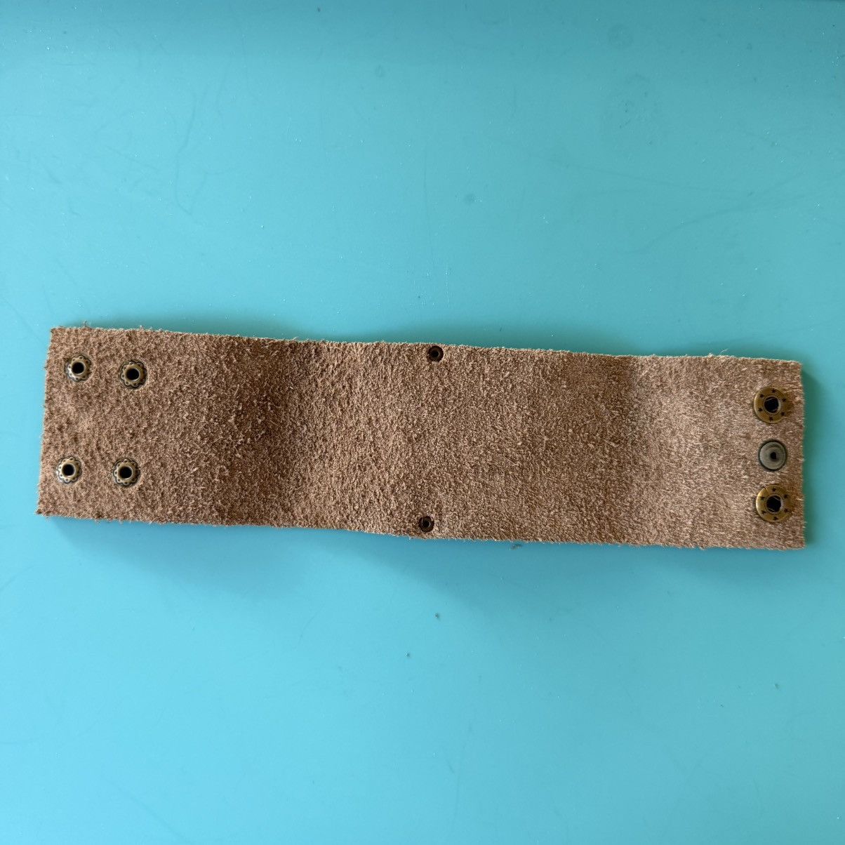 Other Wide Leather Cuff Labradorite Stone Brass Rivets Boho Size ONE SIZE - 4 Thumbnail
