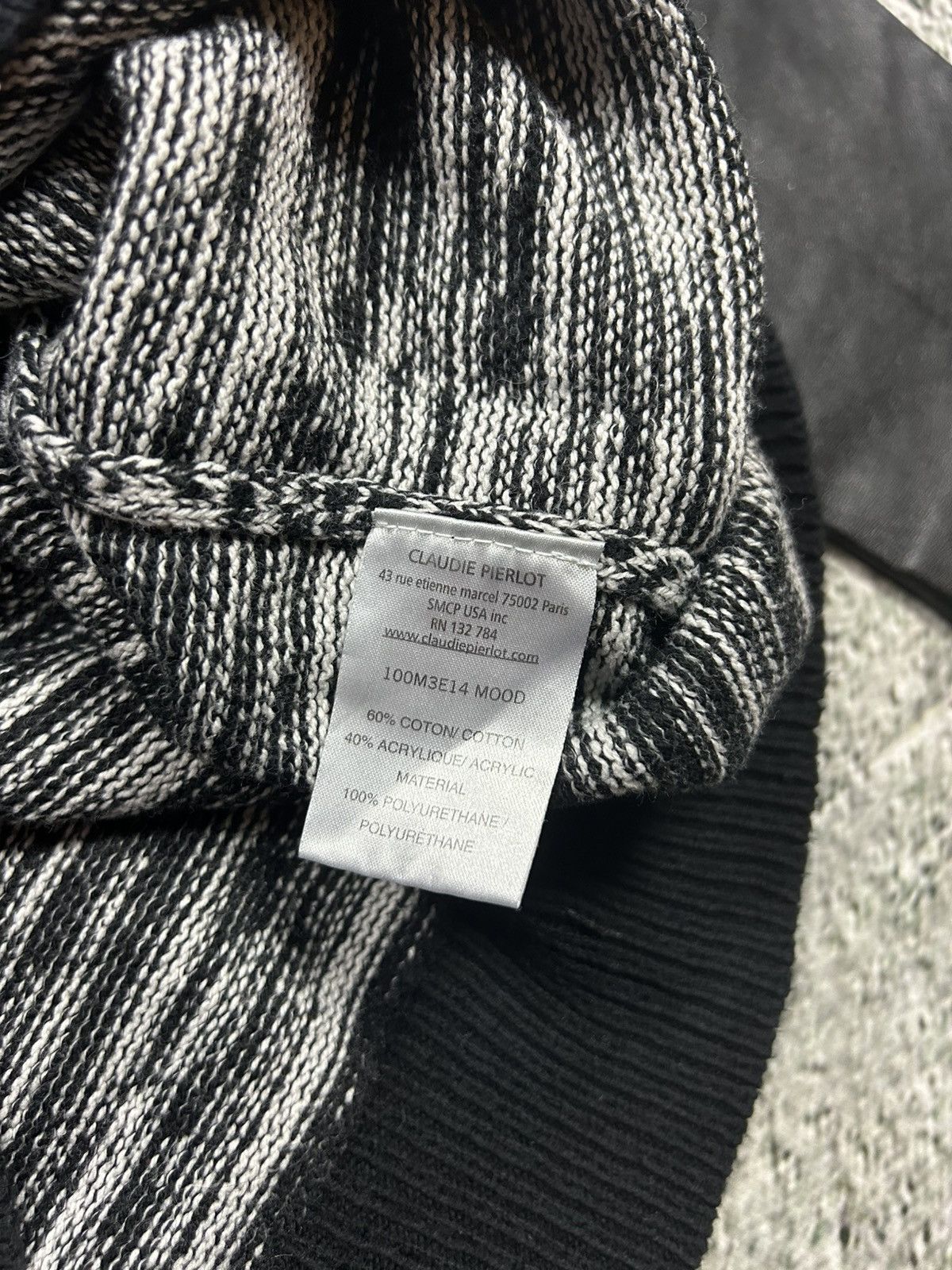 Other Claudie Pierlot cardigan sweater white black striped Size M / US 6-8 / IT 42-44 - 5 Thumbnail