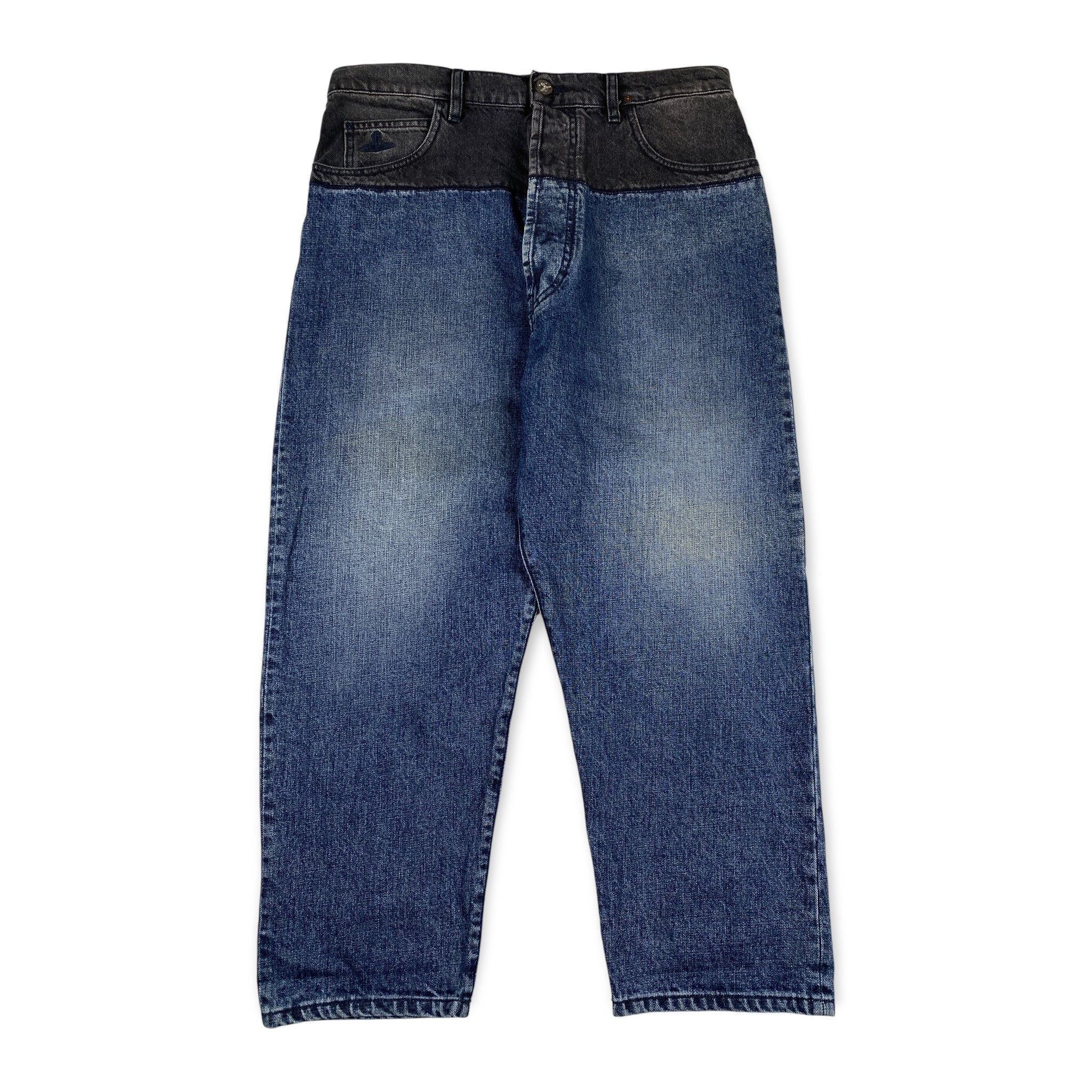 Vivienne Westwood Contrasting Waistband Denim Jeans Size US 32 / EU 48 - 1 Thumbnail