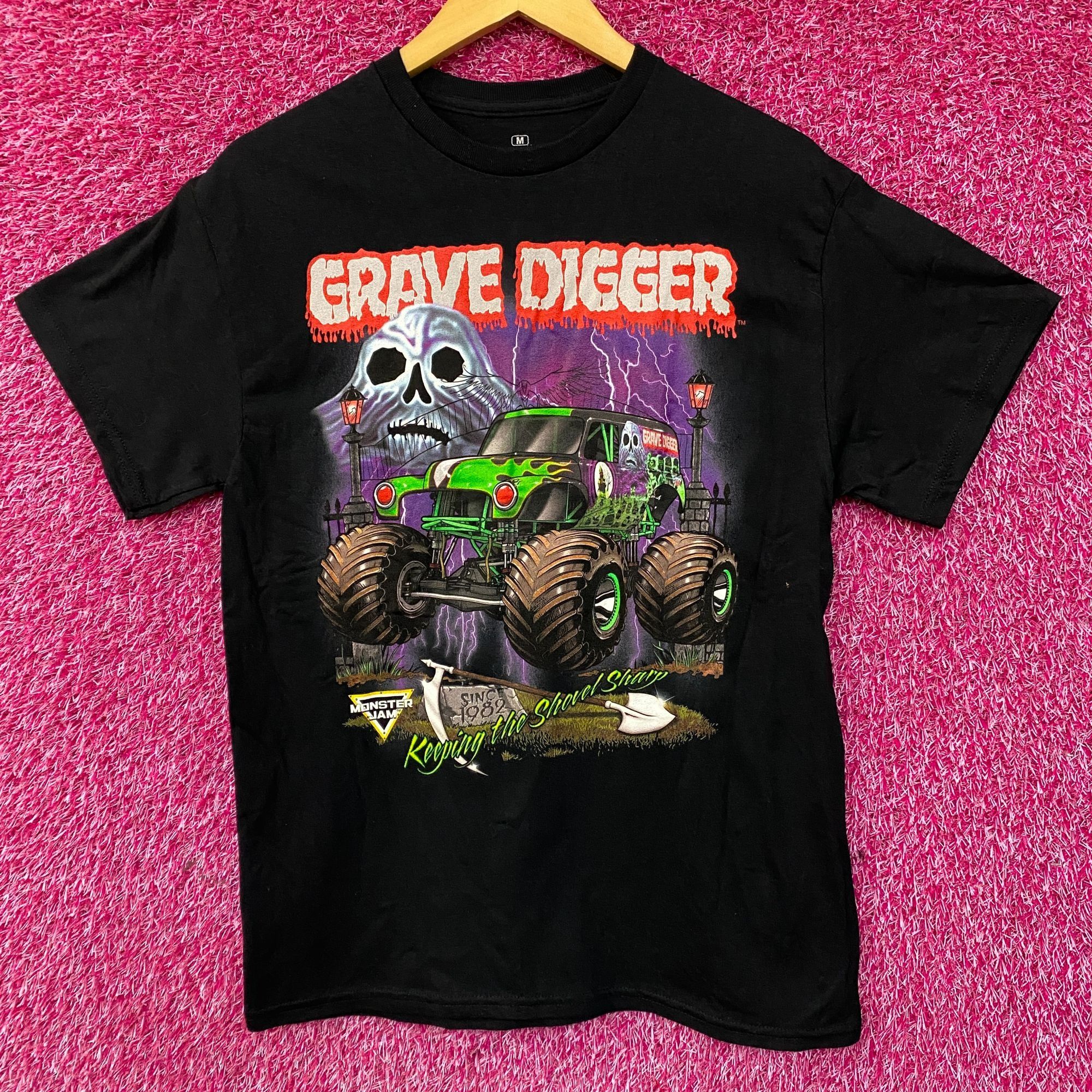Ripple Junction Monster Jam Grave Digger Keeping The Shovel Sharp Graphic T- Size US M / EU 48-50 / 2 - 1 Thumbnail