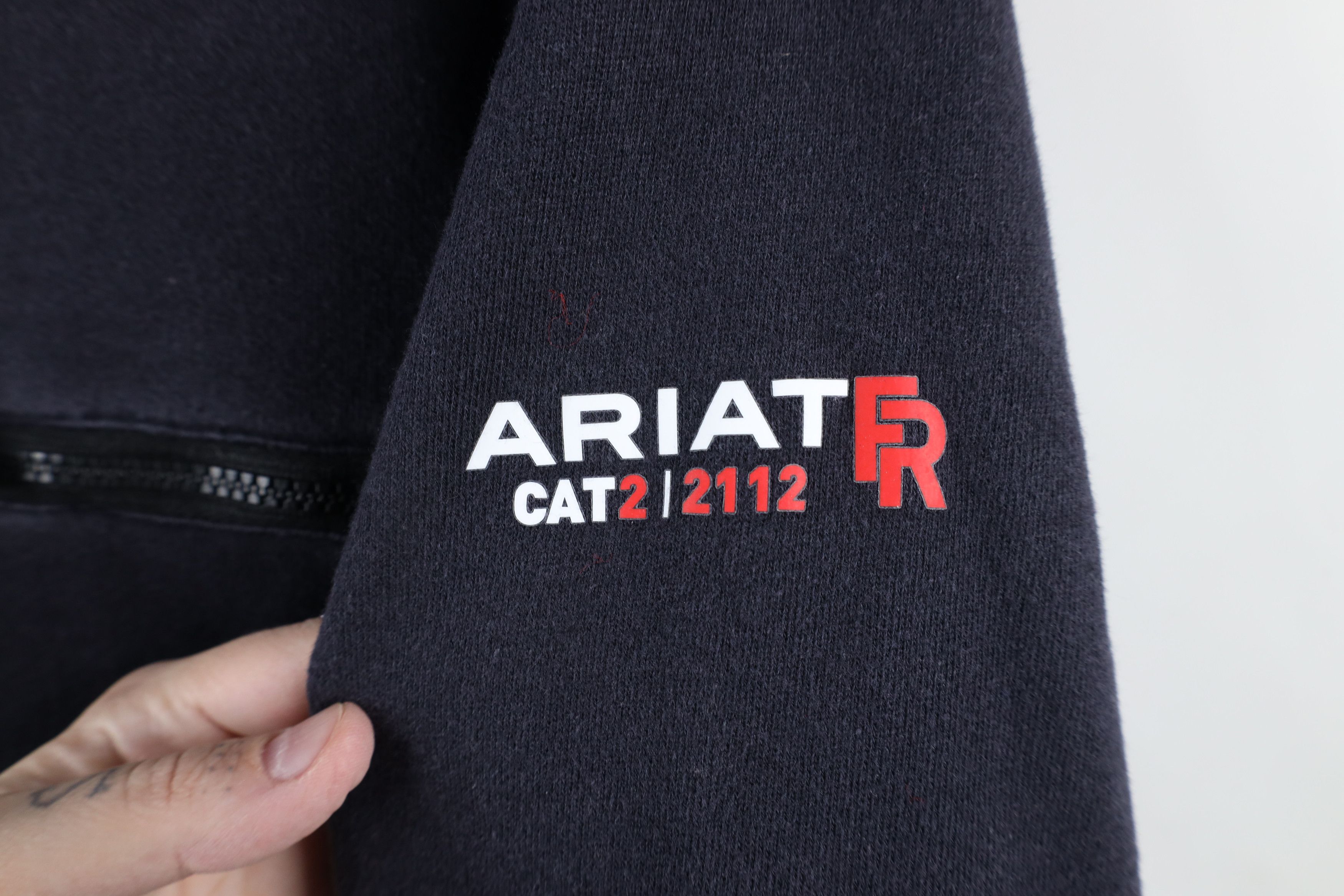 Ariat × Vintage Ariat FR Cat2 2112 Fire Resistant Half Zip Sweatshirt Blue Size US M / EU 48-50 / 2 - 4 Thumbnail