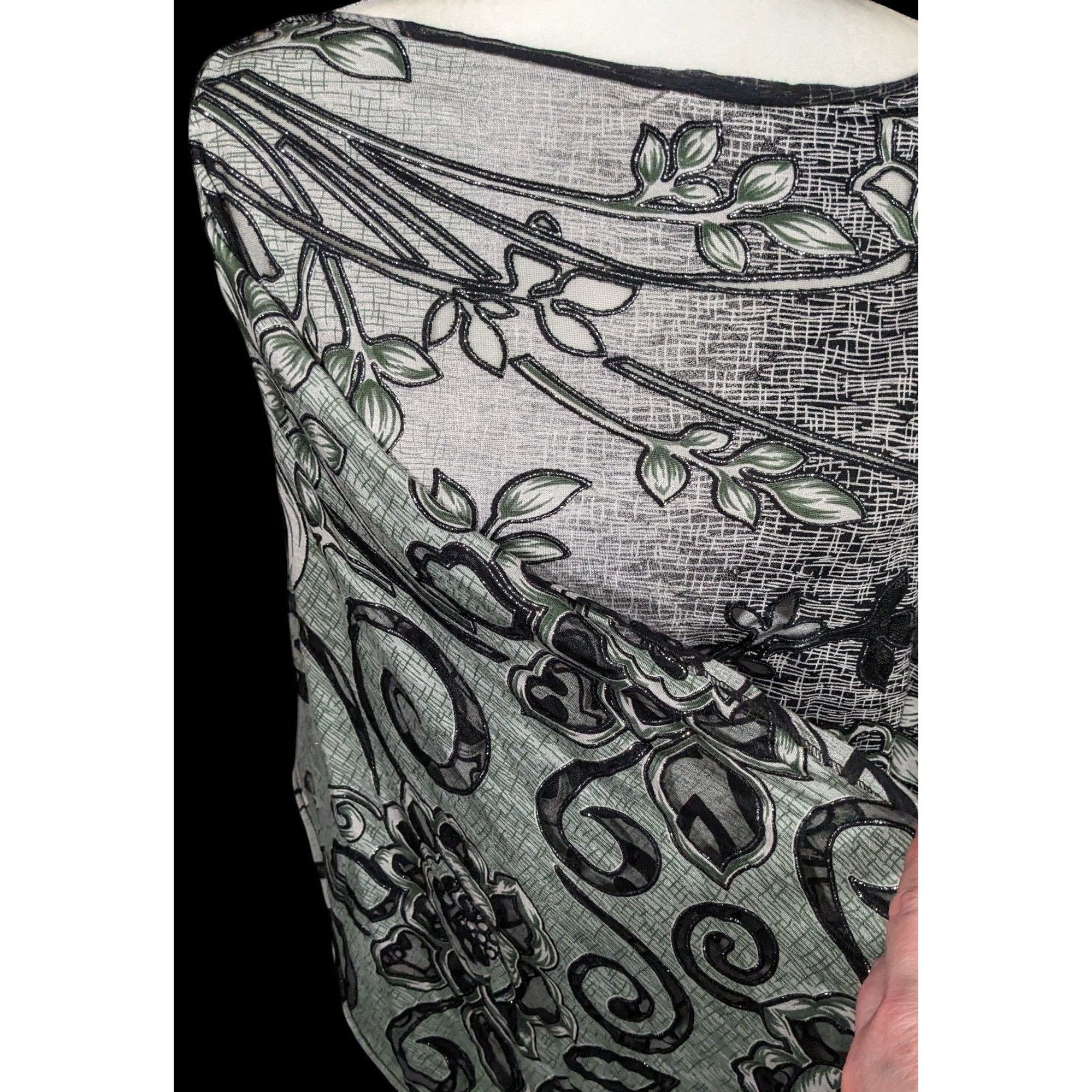 Other Whimsygoth Floral Scroll Burnout Multi-Way Scarf Size ONE SIZE - 3 Thumbnail