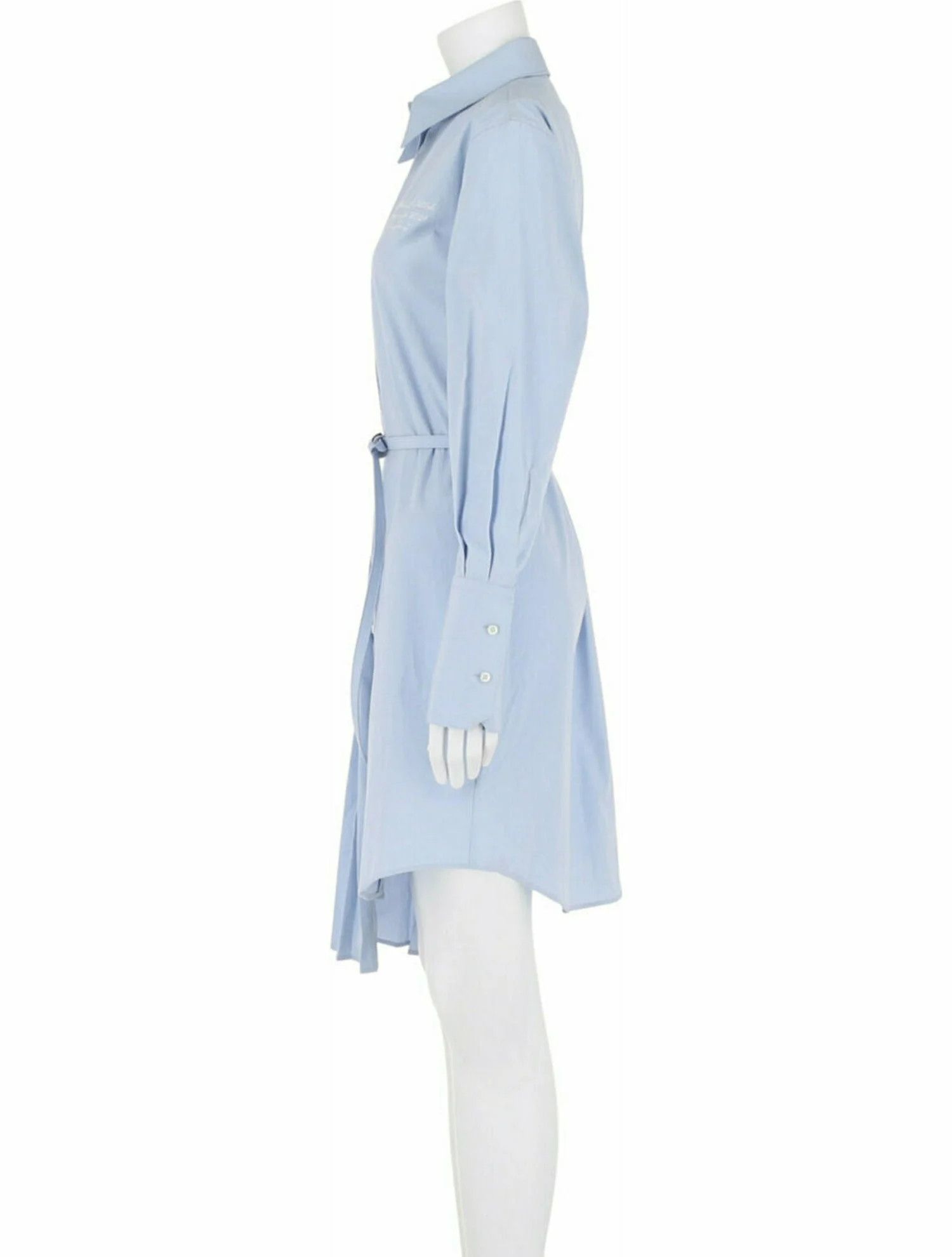 Off-White o1mle0824 Shirt Dress in Blue Size XS / US 0-2 / IT 36-38 - 2 Thumbnail