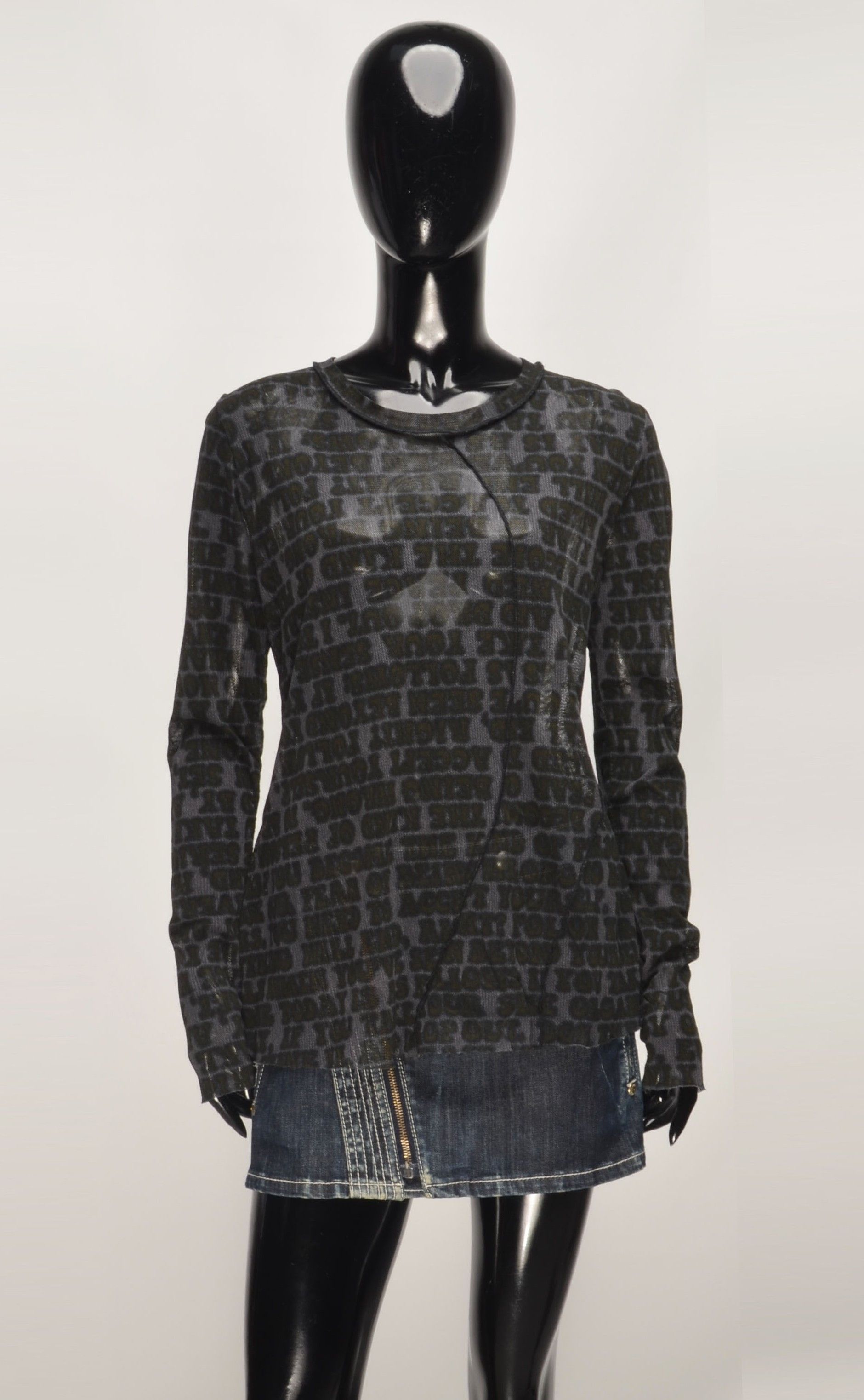 Rundholz Rundholz Mesh Sheer Long Sleeve Avant-Garde Blouse Top Size M / US 6-8 / IT 42-44 - 1 Thumbnail