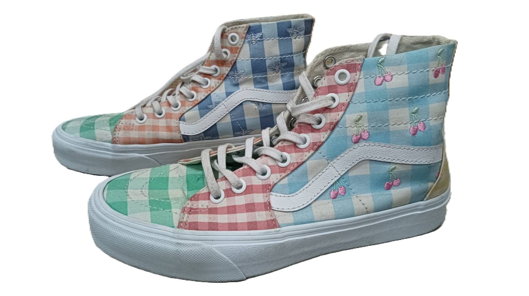 Vans Vans Sk8-Hi : Multi colored Cherry Gingham Checkerboard Size US 6.5 / EU 39-40 - 2 Thumbnail