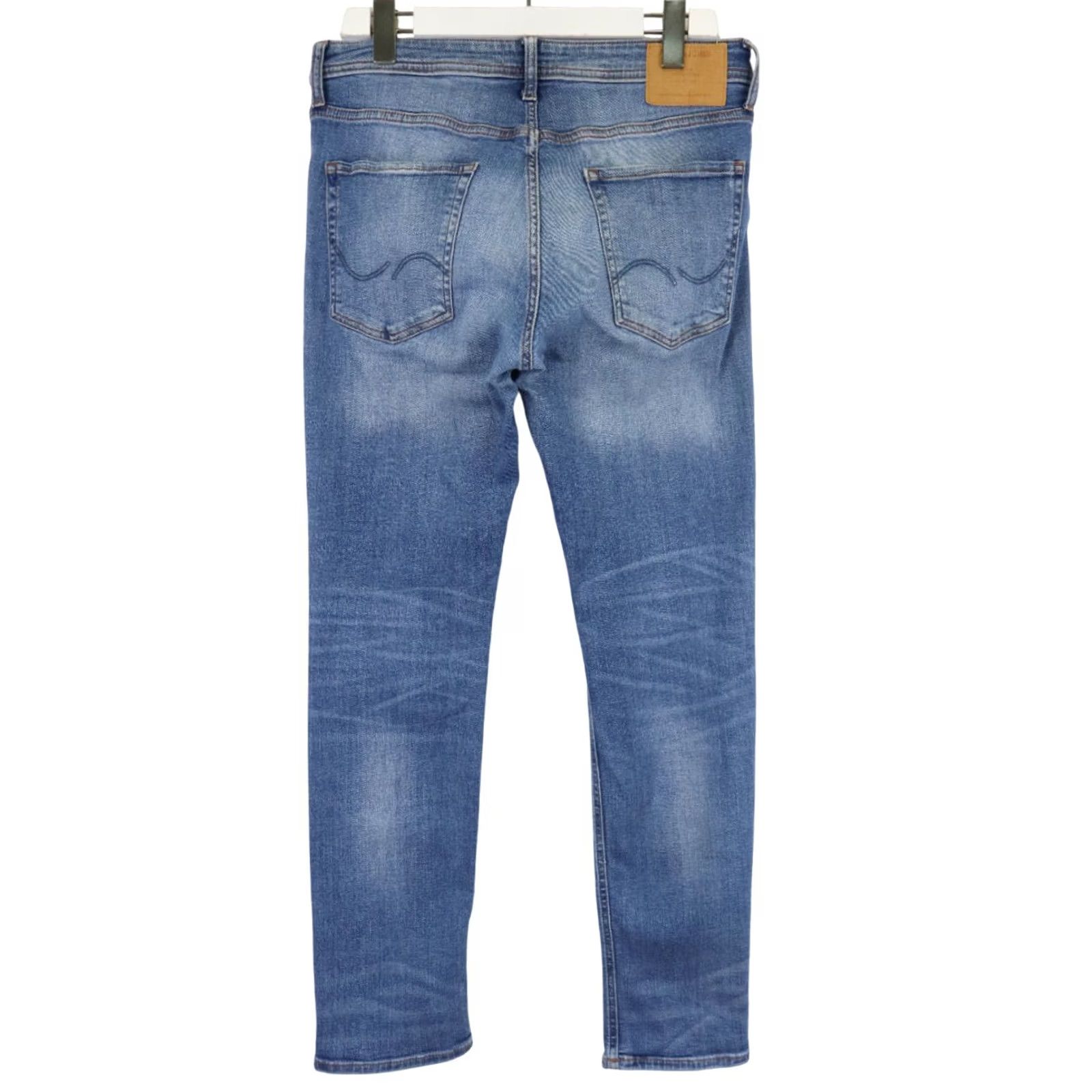 Jack & Jones JACK & JONES Slim Straight/Tim Jeans Men's W32/L32 Blue Faded Whiskers Stretched Jeans Mens Slim Straight Blue 32x32 Faded Whiskers Stretched Size US 32 / EU 48 - 2 Thumbnail