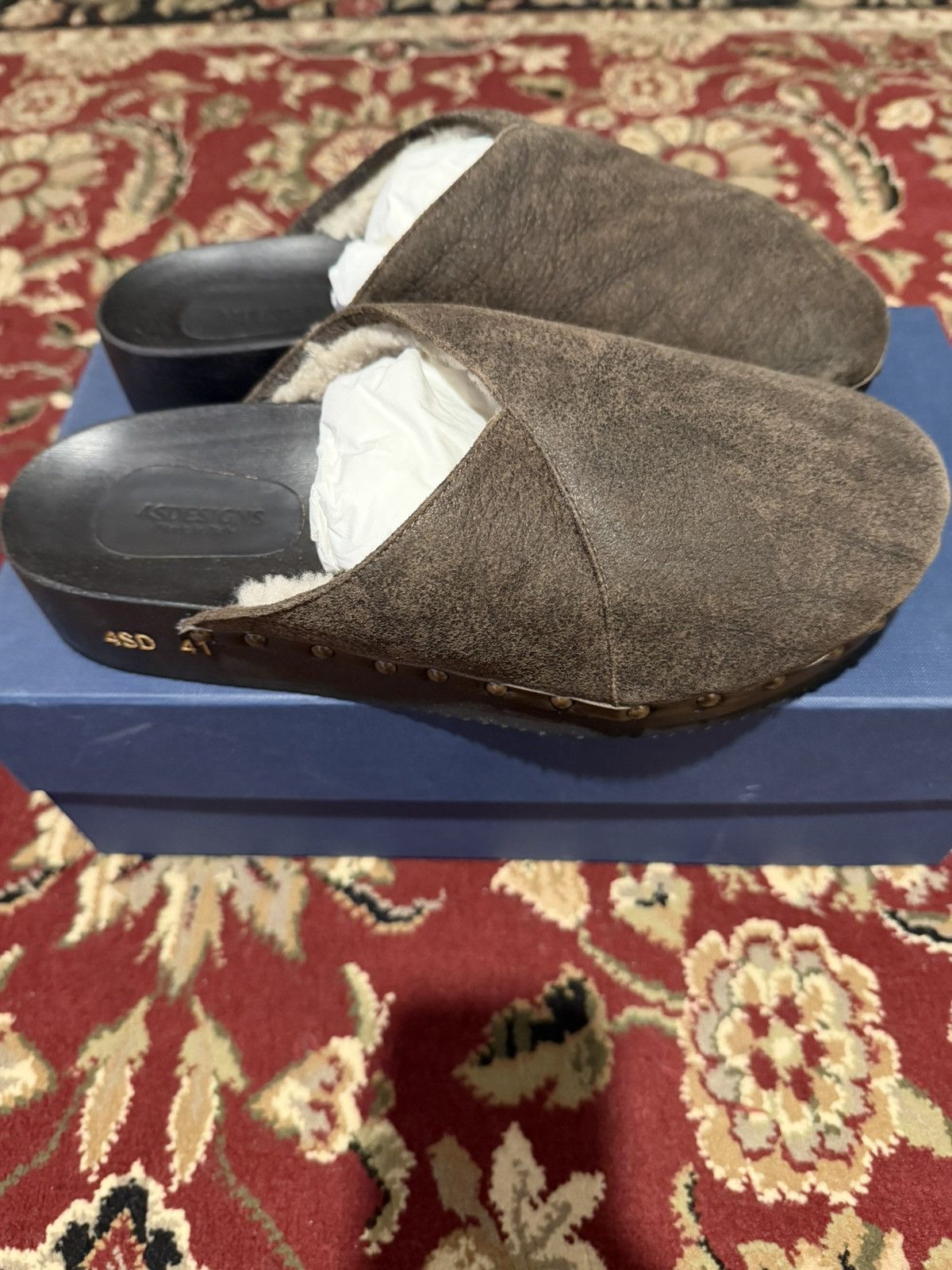 4SDESIGNS 4SDesigns Brown Sabot Clog Size US 8 / EU 41 - 1 Thumbnail