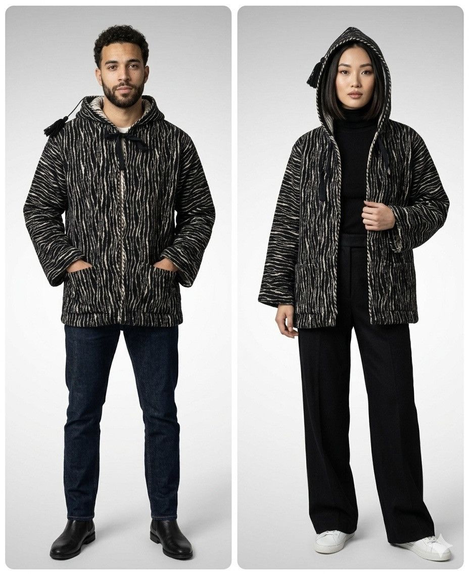 agnes b. Vintage 90’s Agnes B. Hooded Tassel Coat - Knit Djellaba Size US L / EU 52-54 / 3 - 1 Thumbnail
