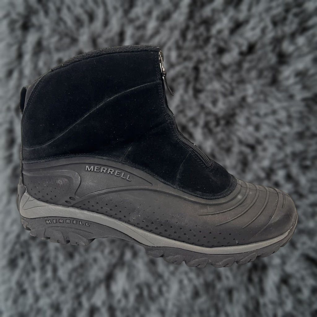 Merrell VINTAGE? Wait it's not vintage. So: Merrell Snow Boot Mens ZIP Rain Winter Black US 15 Vibram Sole Mens Boots 15 Black Merrell Snow Boot Mens Size US 15 / EU 48 - 1 Thumbnail