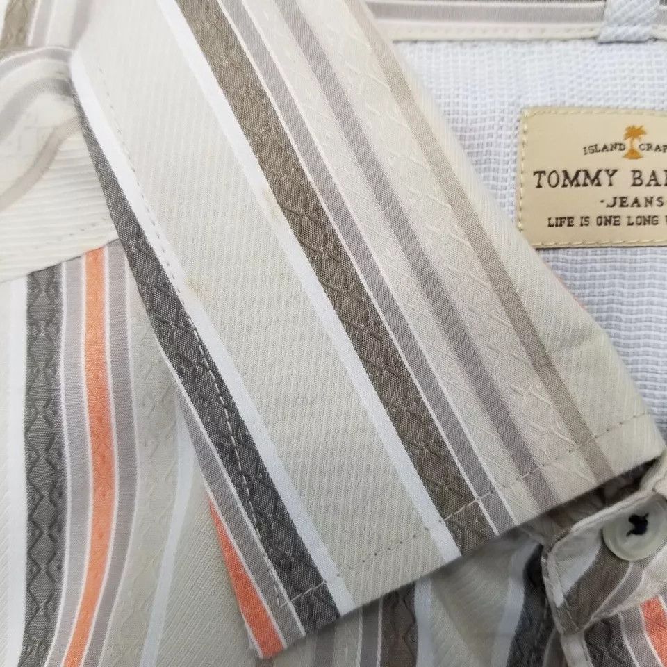 Tommy Bahama Tommy Bahama Shirt Men Medium Striped Button Up 100% Cotton Size US M / EU 48-50 / 2 - 10 Thumbnail