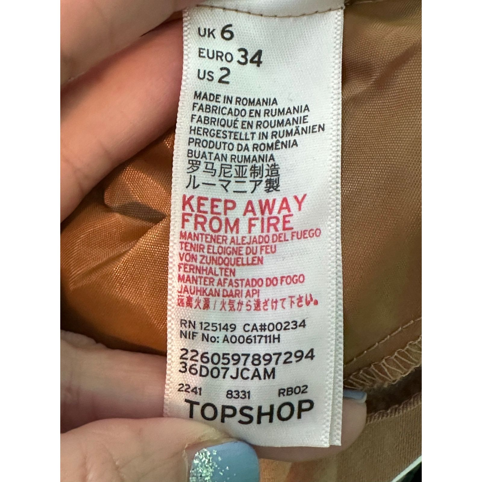 Topshop Topshop beige pleated high waist belted crop pants size 2 Size 26" / US 2 / IT 38 - 6 Thumbnail
