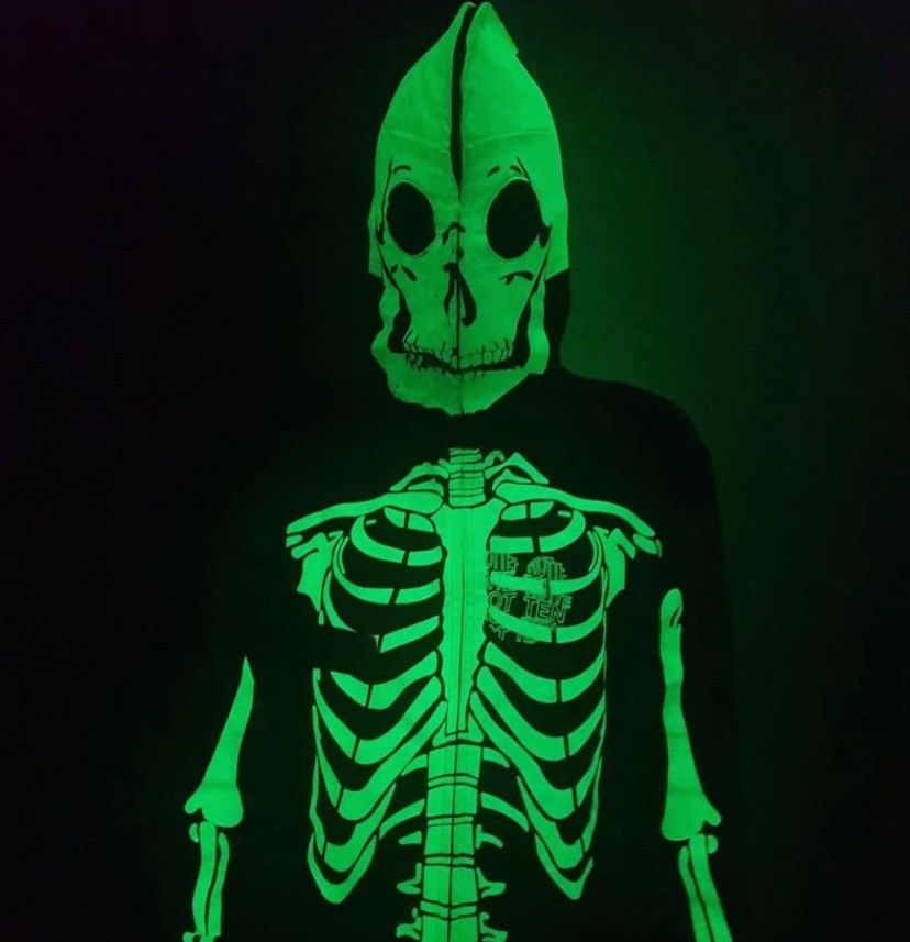 LRG × Vintage Rare LRG Dead Serious Skeleton Ziphoodie Glow In The Dark Size US XL / EU 56 / 4 - 19 Thumbnail