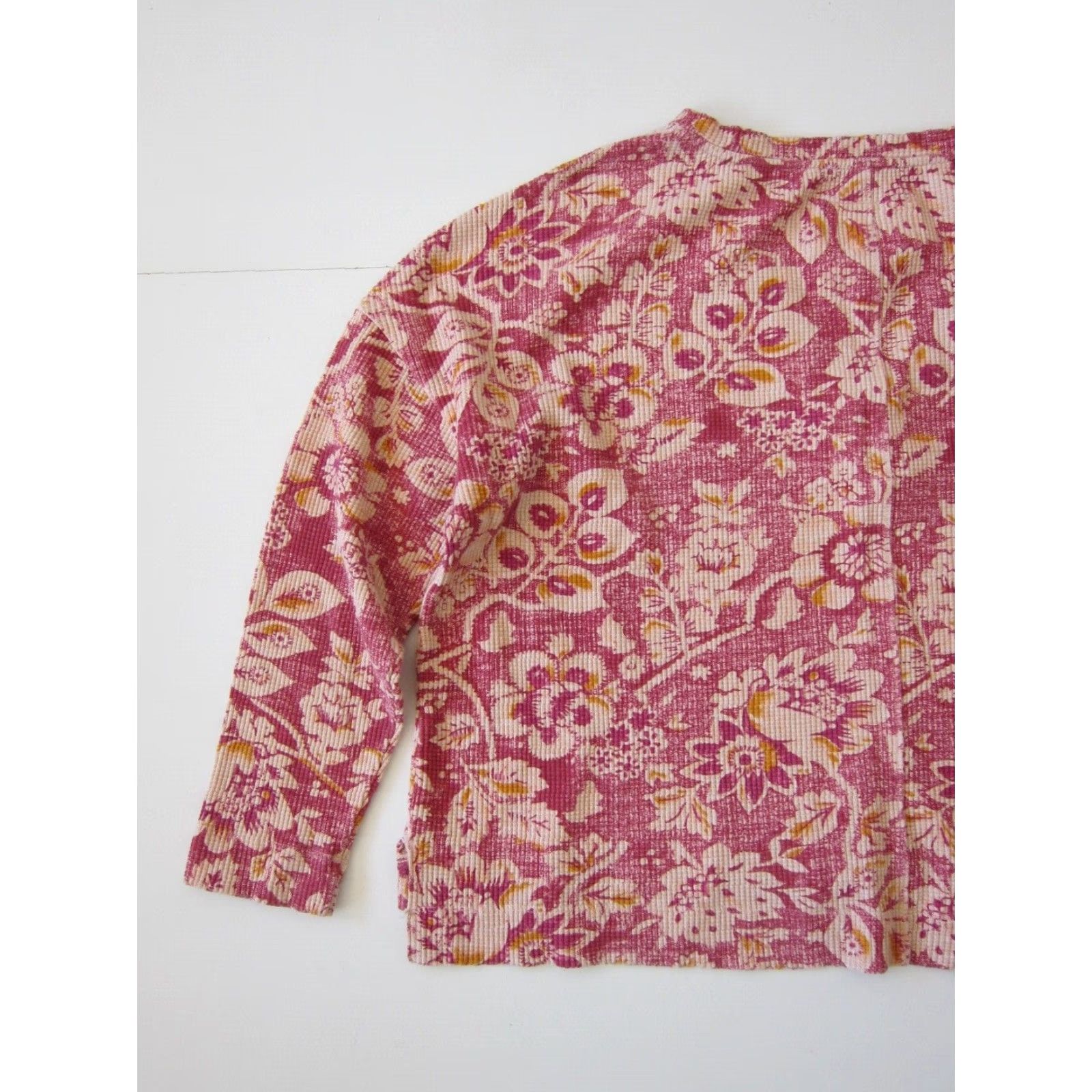 Vintage Pilcro Anthropologie Pink V-Neck Long Sleeve Oversized Top M Blouse Women Size M / US 6-8 / IT 42-44 - 5 Thumbnail