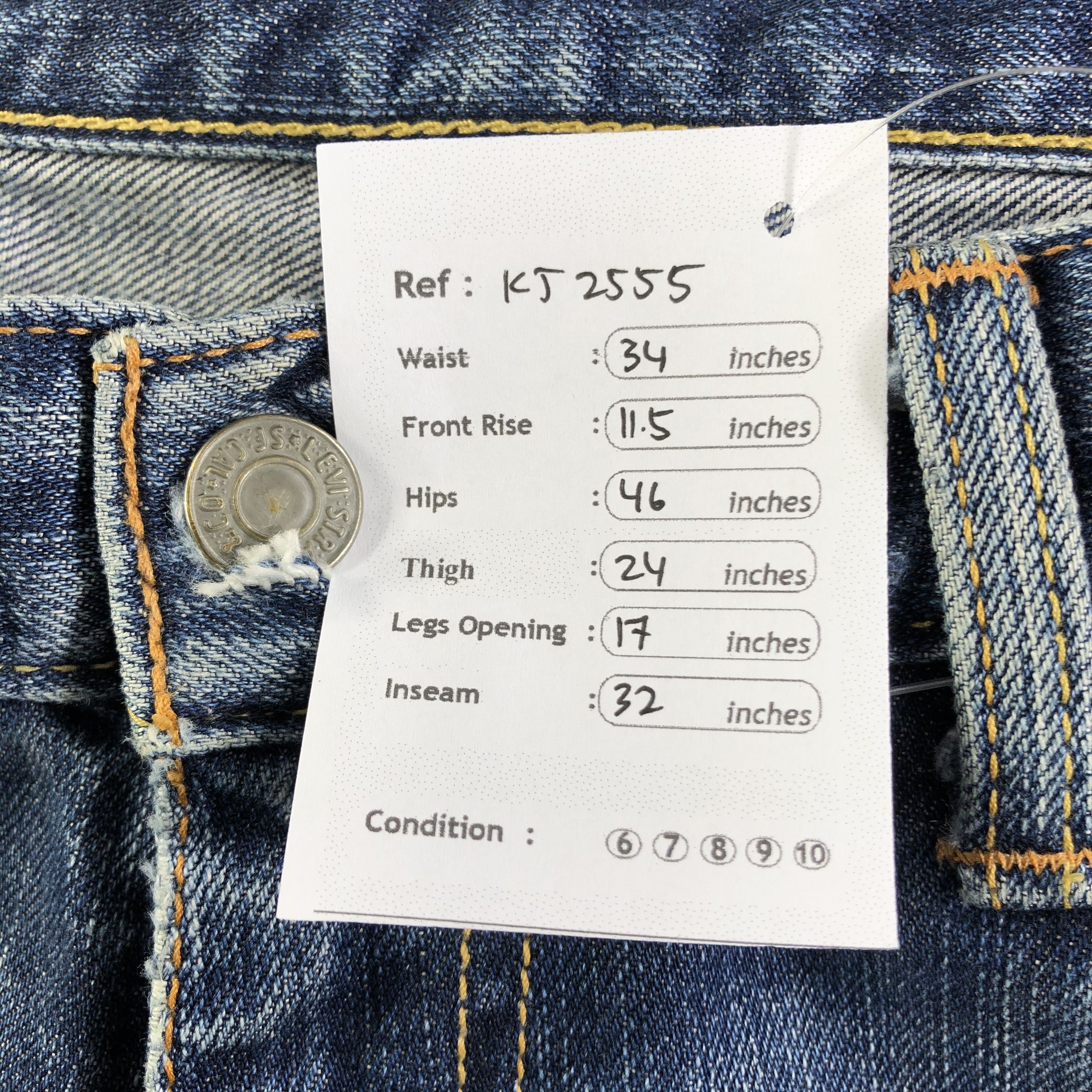 Levi's Vintage Levis Jeans 703 Distressed Denim KJ2555 Size US 34 / EU 50 - 11 Thumbnail