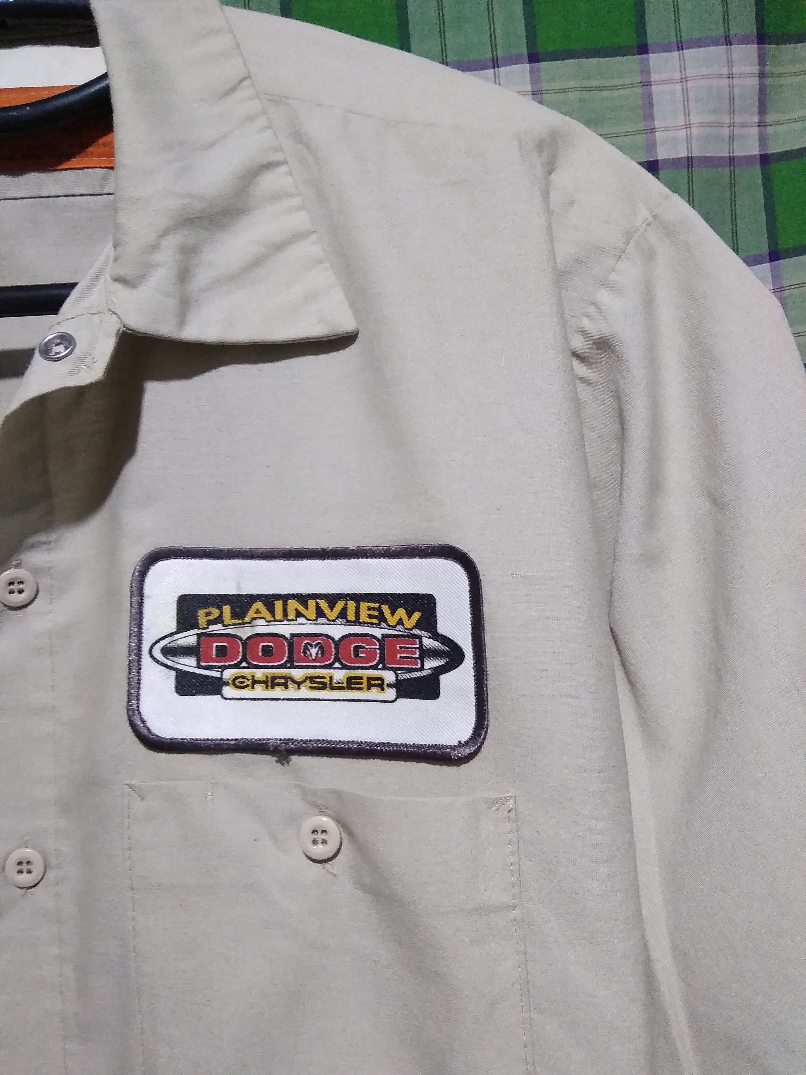 Chrysler × Dickies Vintage DODGE Red kap work shirt Plainview Texas rare Size US L / EU 52-54 / 3 - 4 Thumbnail