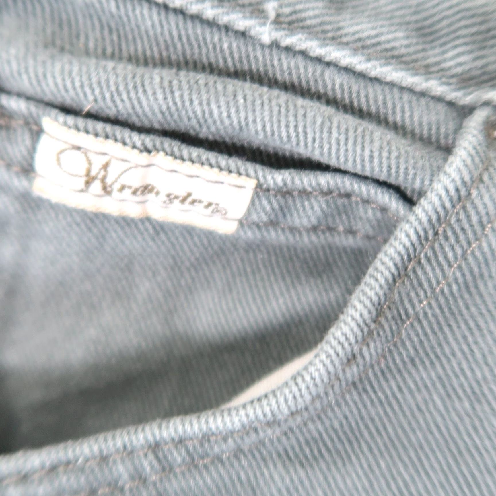 Wrangler VINTAGE Wrangler Jeans Straight High Rise Mom 31" Waist 31" Olive Green 80s 90s Women Size 34" / US 12 / IT 48 - 4 Thumbnail