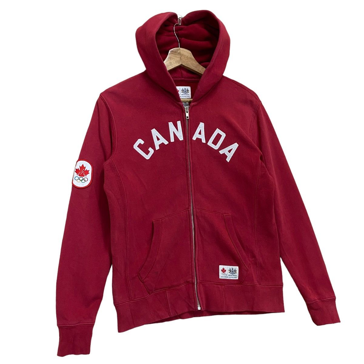Vintage Official Outfitters Olympic Canada Big Logo Zipper Hoodie Size US S / EU 44-46 / 1 - 2 Thumbnail