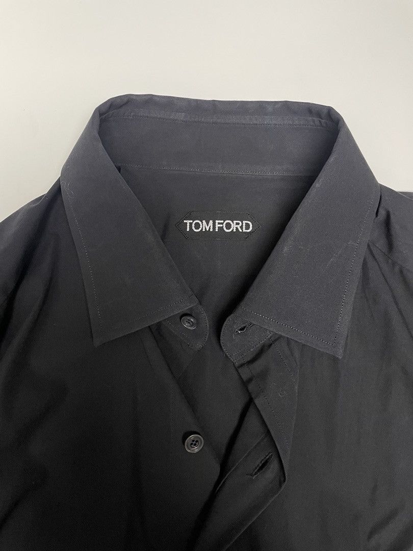 Tom Ford TOM FORD Mens Cotton Poplin Shirt Size US XS / EU 42 / 0 - 3 Thumbnail