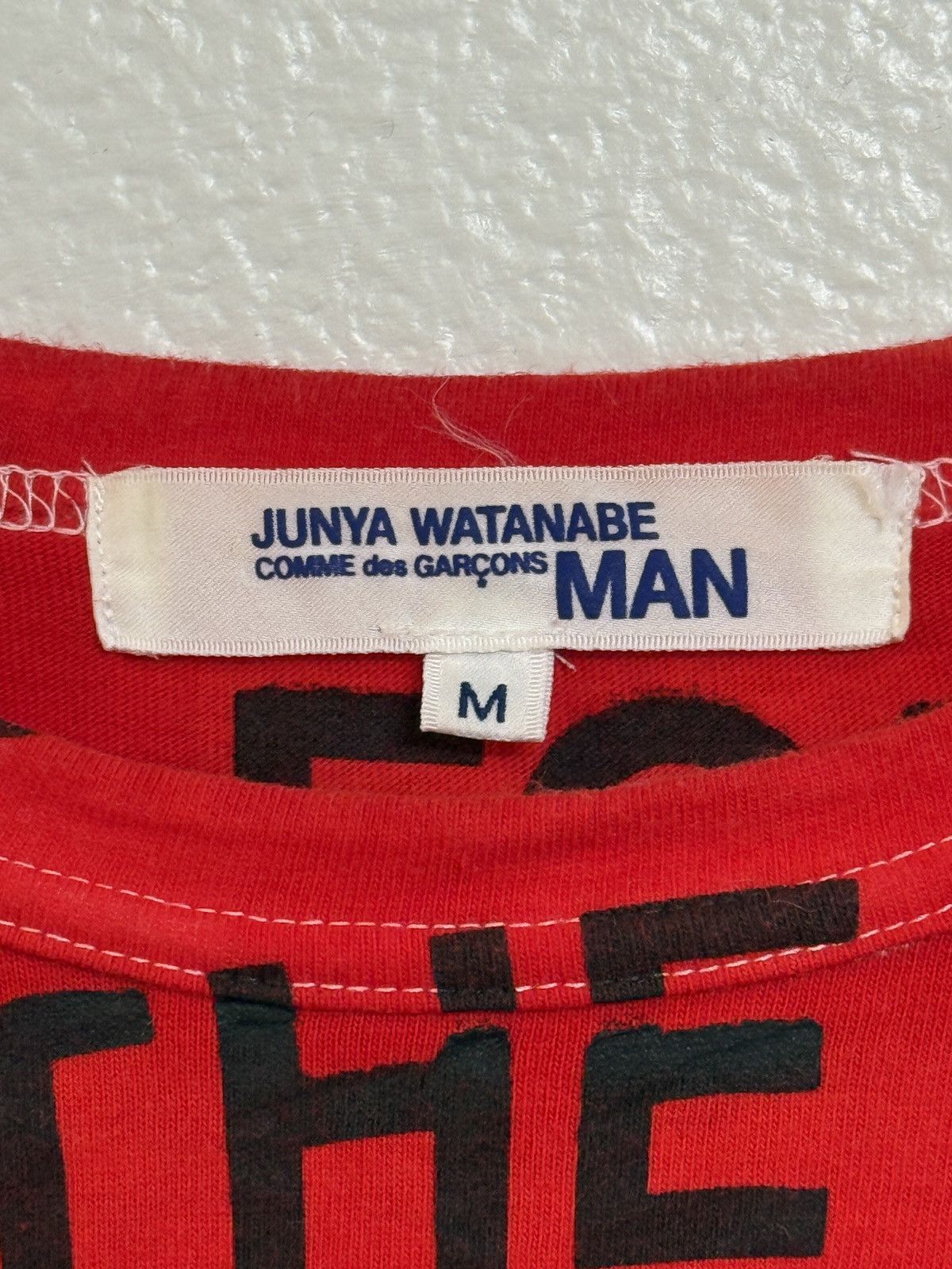 Comme des Garcons SS02 Junya Watanabe Poem Print Tshirt Red Size US M / EU 48-50 / 2 - 2 Thumbnail