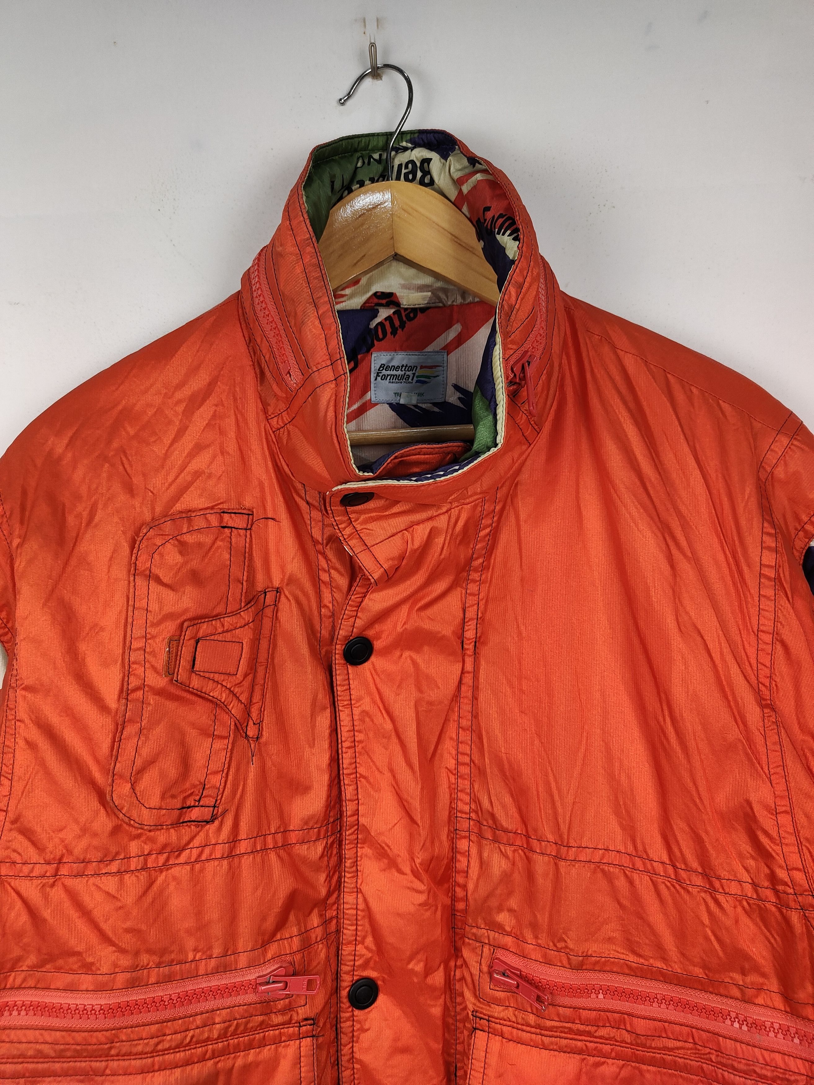 Benetton Vintage Benetton Formula 1 Racing Team Hooded Jacket Size US M / EU 48-50 / 2 - 2 Thumbnail
