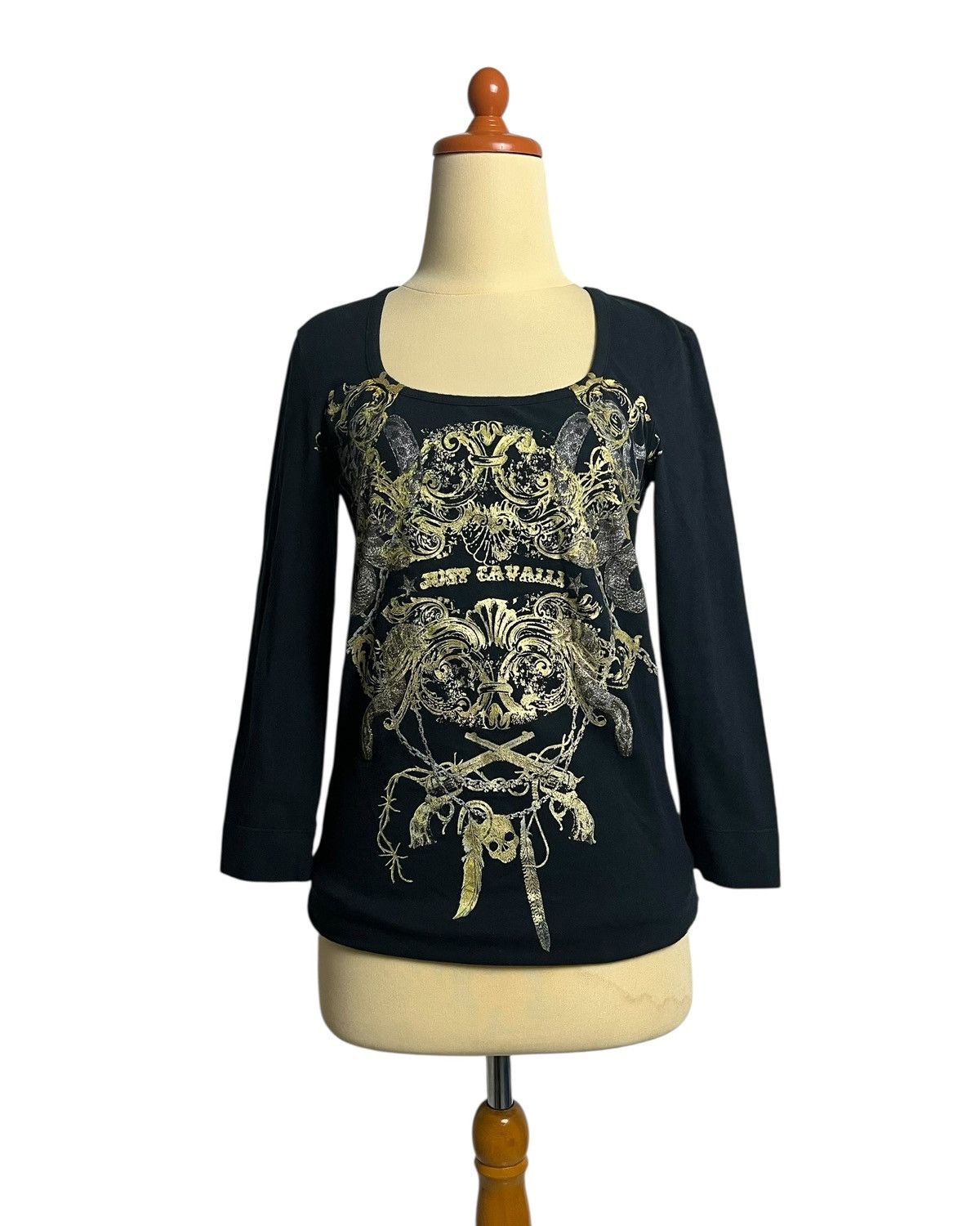 Just Cavalli FW 2011/12 by Roberto Cavalli Glamorous Goth Long Sleeve Size S / US 4 / IT 40 - 5 Thumbnail