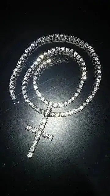 Jewelry Hip Hop Cross Pendant Necklace Iced Out Bling Size ONE SIZE - 2 Thumbnail