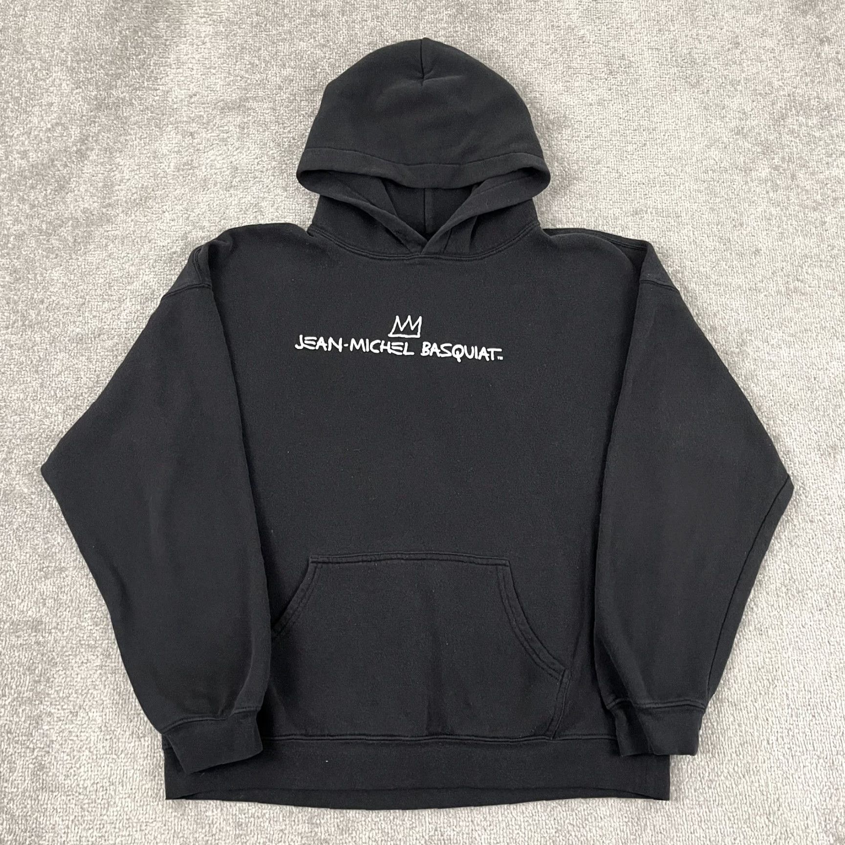 Vintage Jean Michael Basquiat Hoodie Adult Mens L/XL Black Graphic Pullover Size US L / EU 52-54 / 3 - 3 Thumbnail