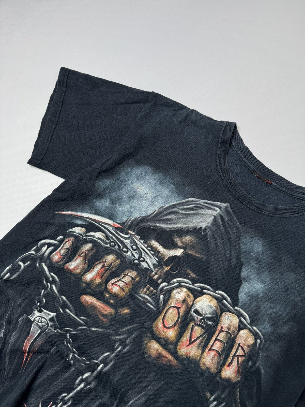 Vintage Vintage rare avant garde skull death print tee 90s 00s skate Size US M / EU 48-50 / 2 - 3 Thumbnail